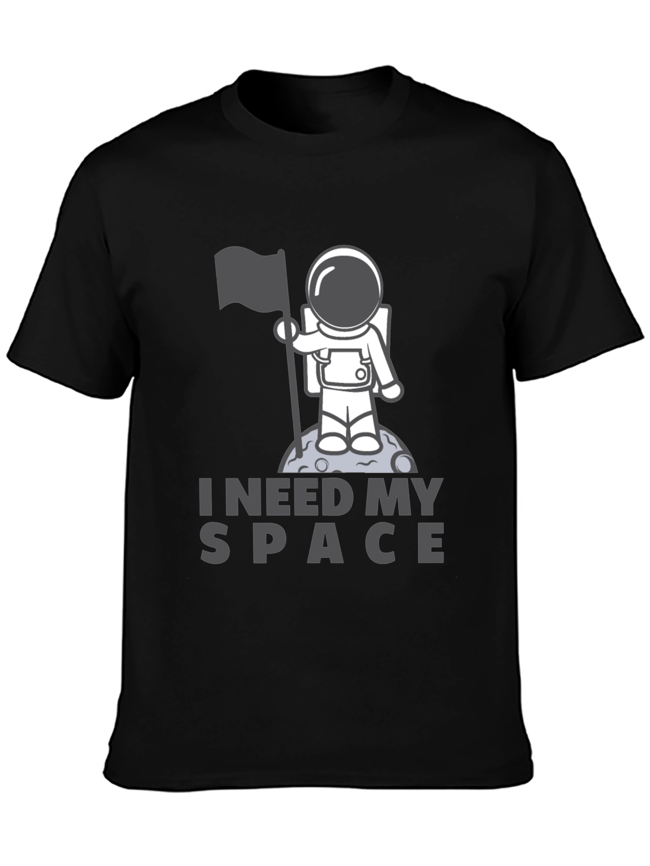 I Need My Space Black T-Shirt