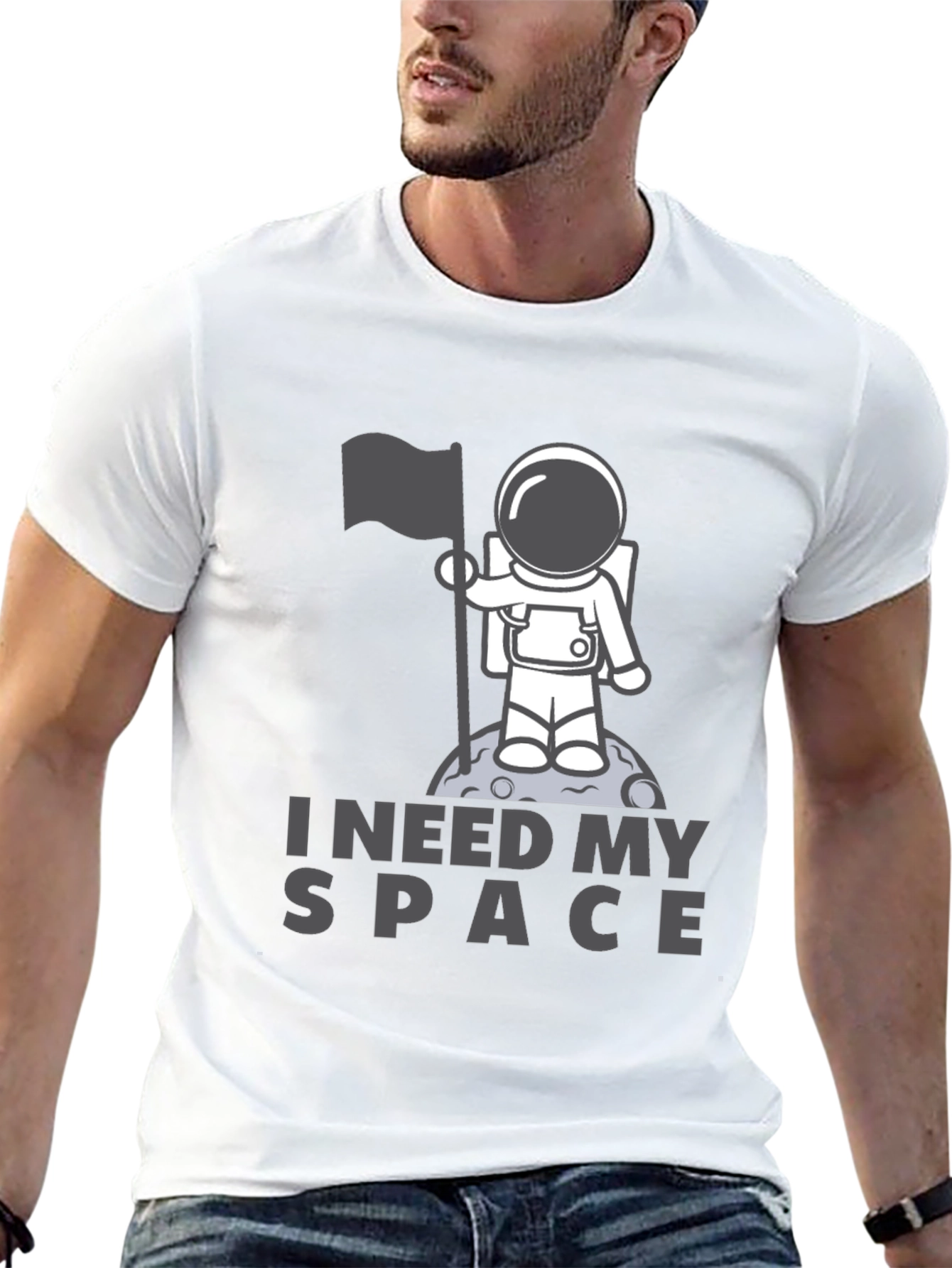 I Need My Space Black T-Shirt