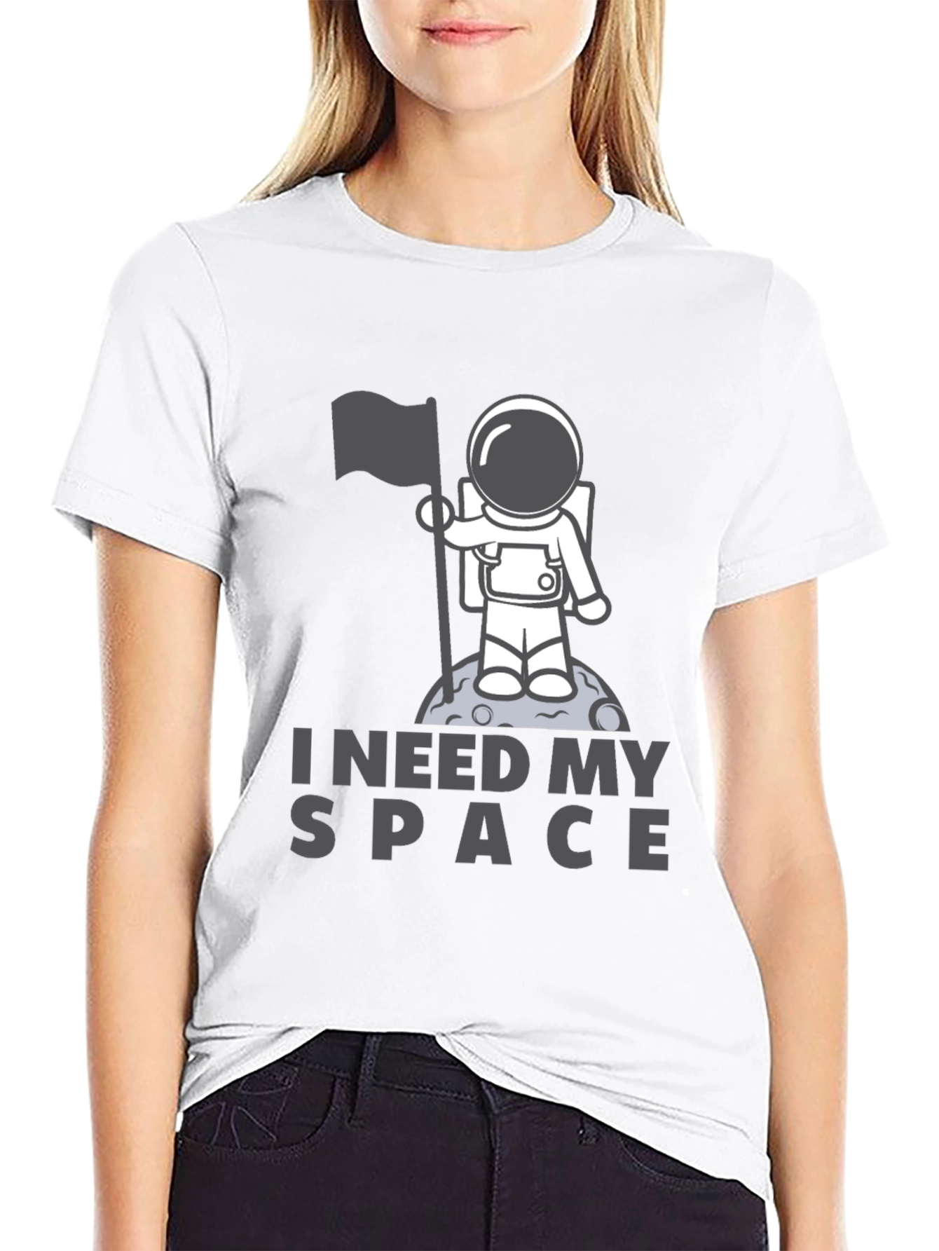 I Need My Space Black T-Shirt