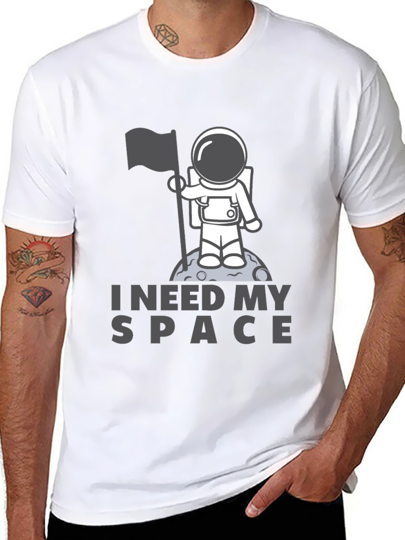 I Need My Space Black T-Shirt