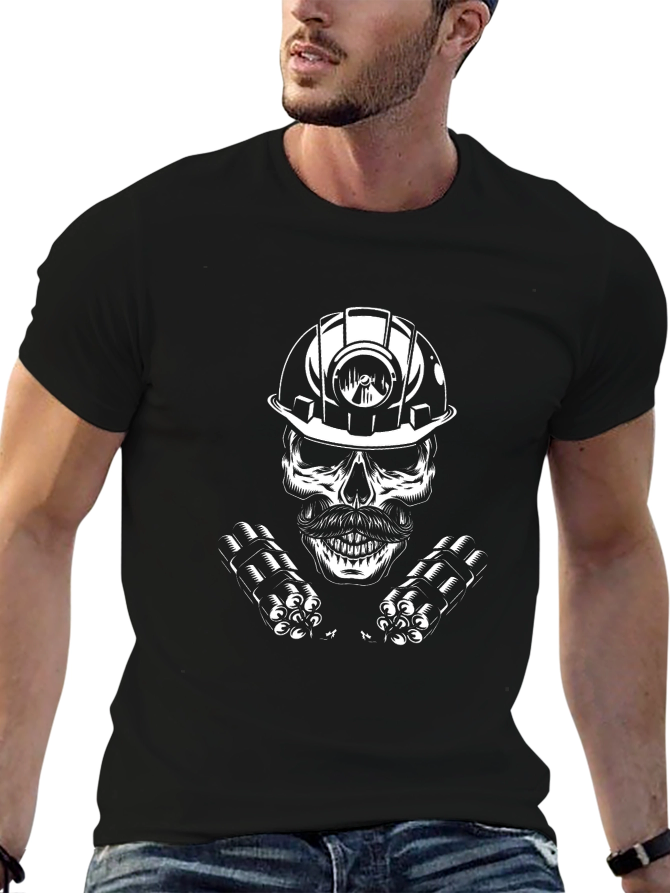 Skull Miner Black T-Shirt