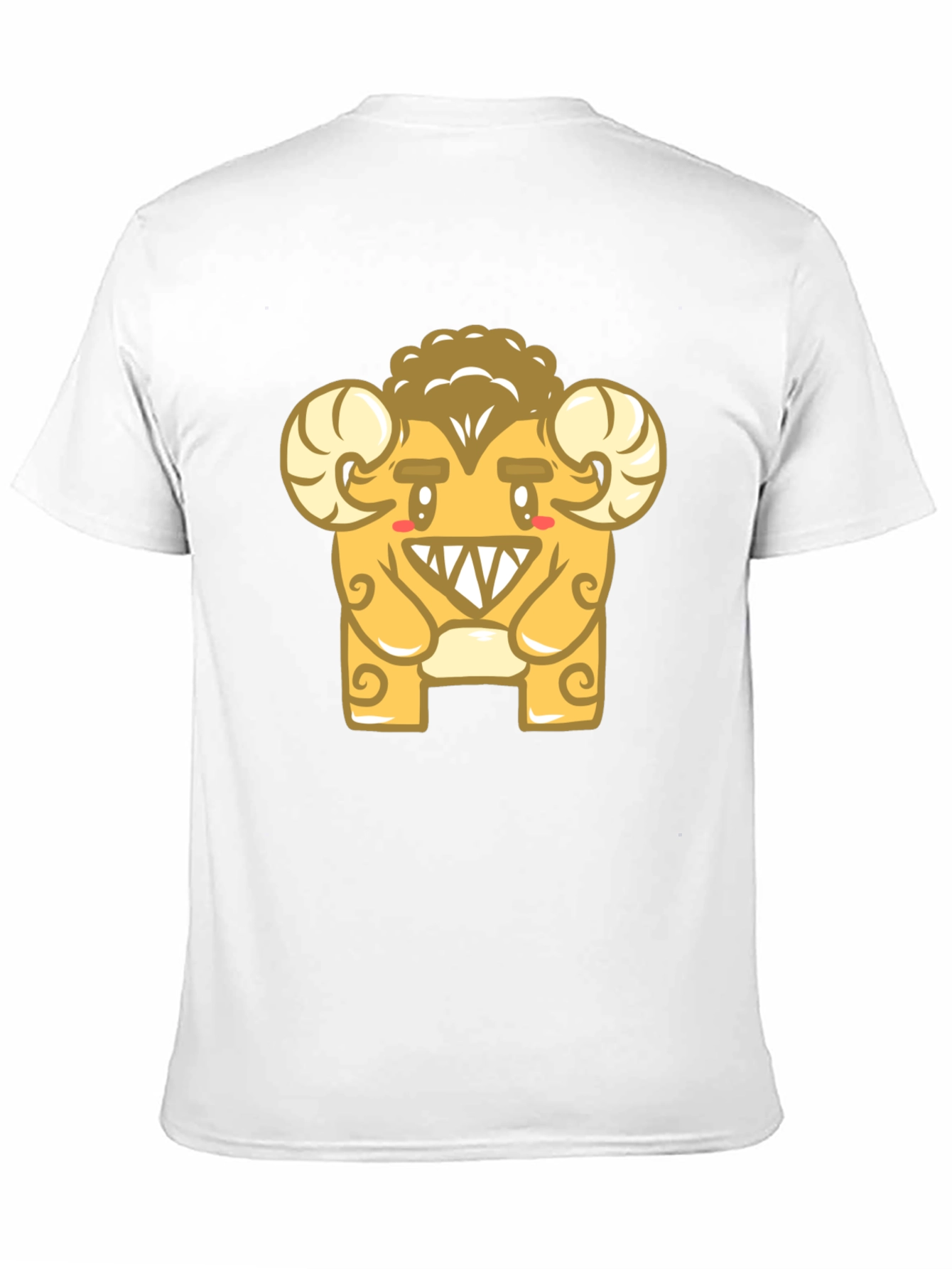 Monster Ram Graphic Tee - Black Cotton Blend