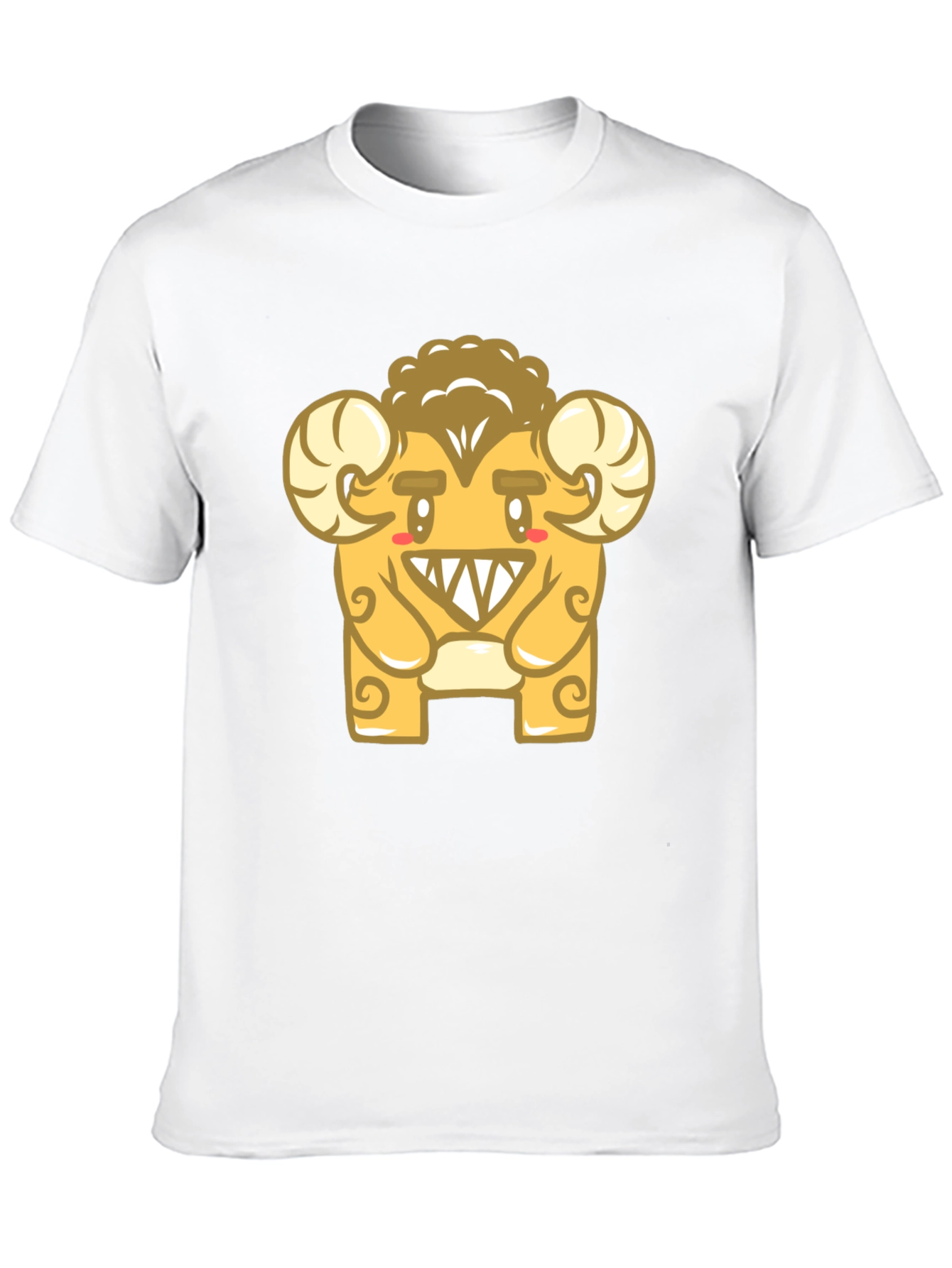 Monster Ram Graphic Tee - Black Cotton Blend