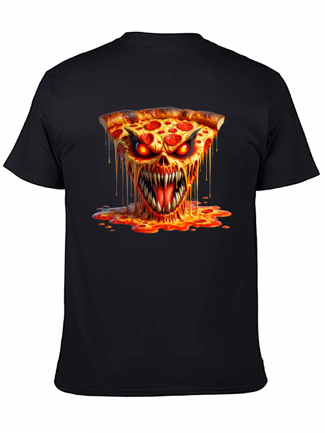 Pizza Monster Graphic T-Shirt - Unique Design