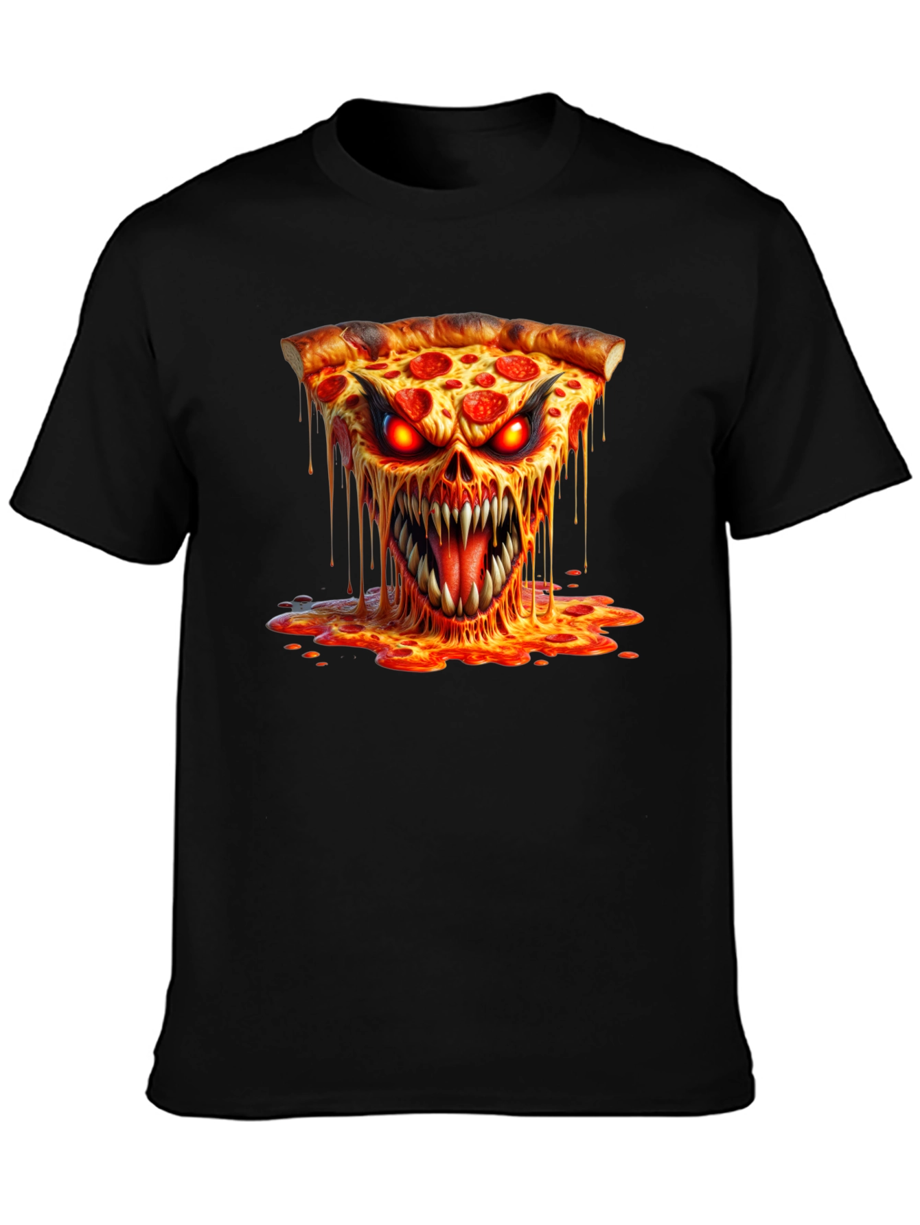 Pizza Monster Graphic T-Shirt - Unique Design