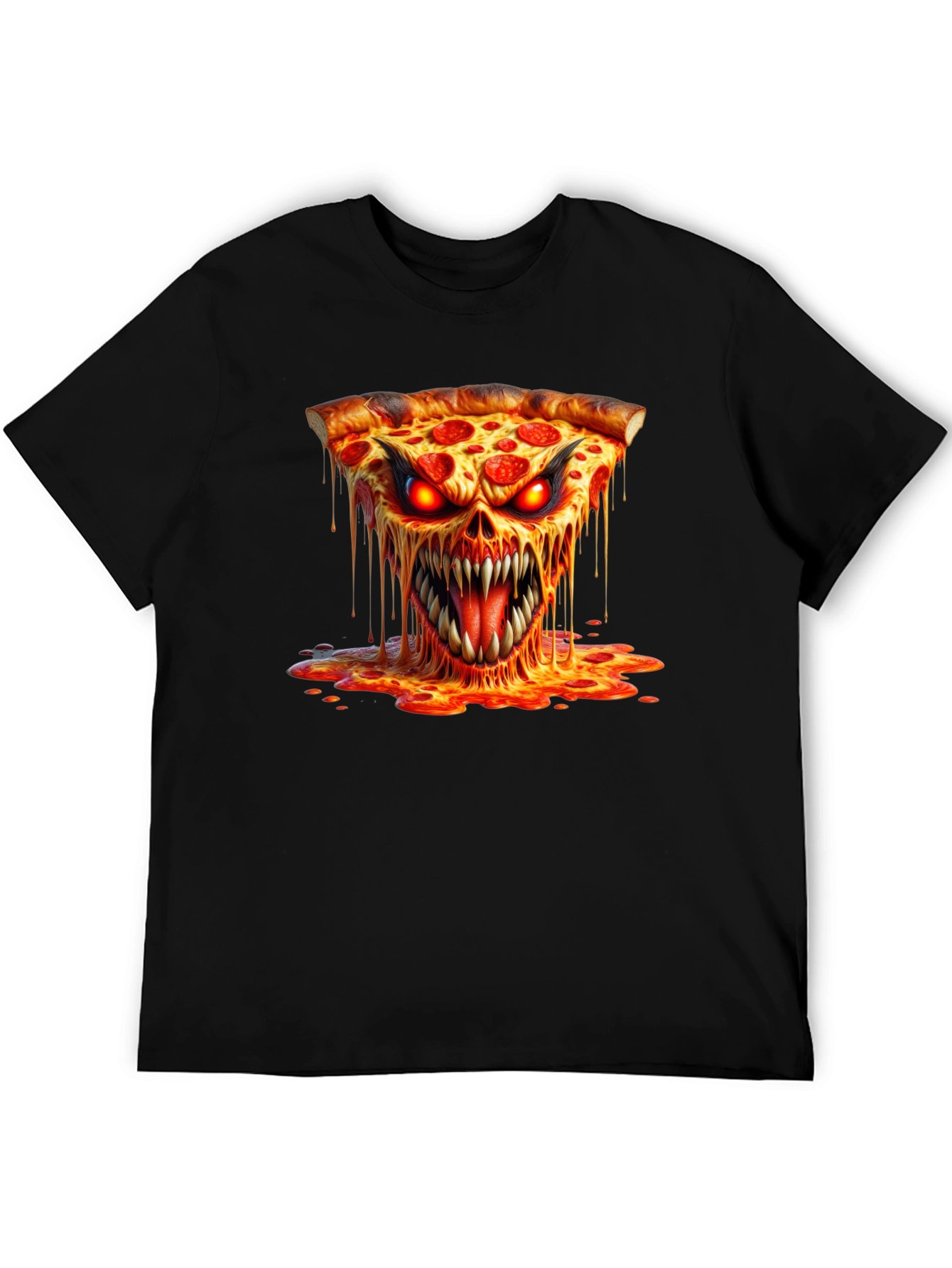 Pizza Monster Graphic T-Shirt - Unique Design