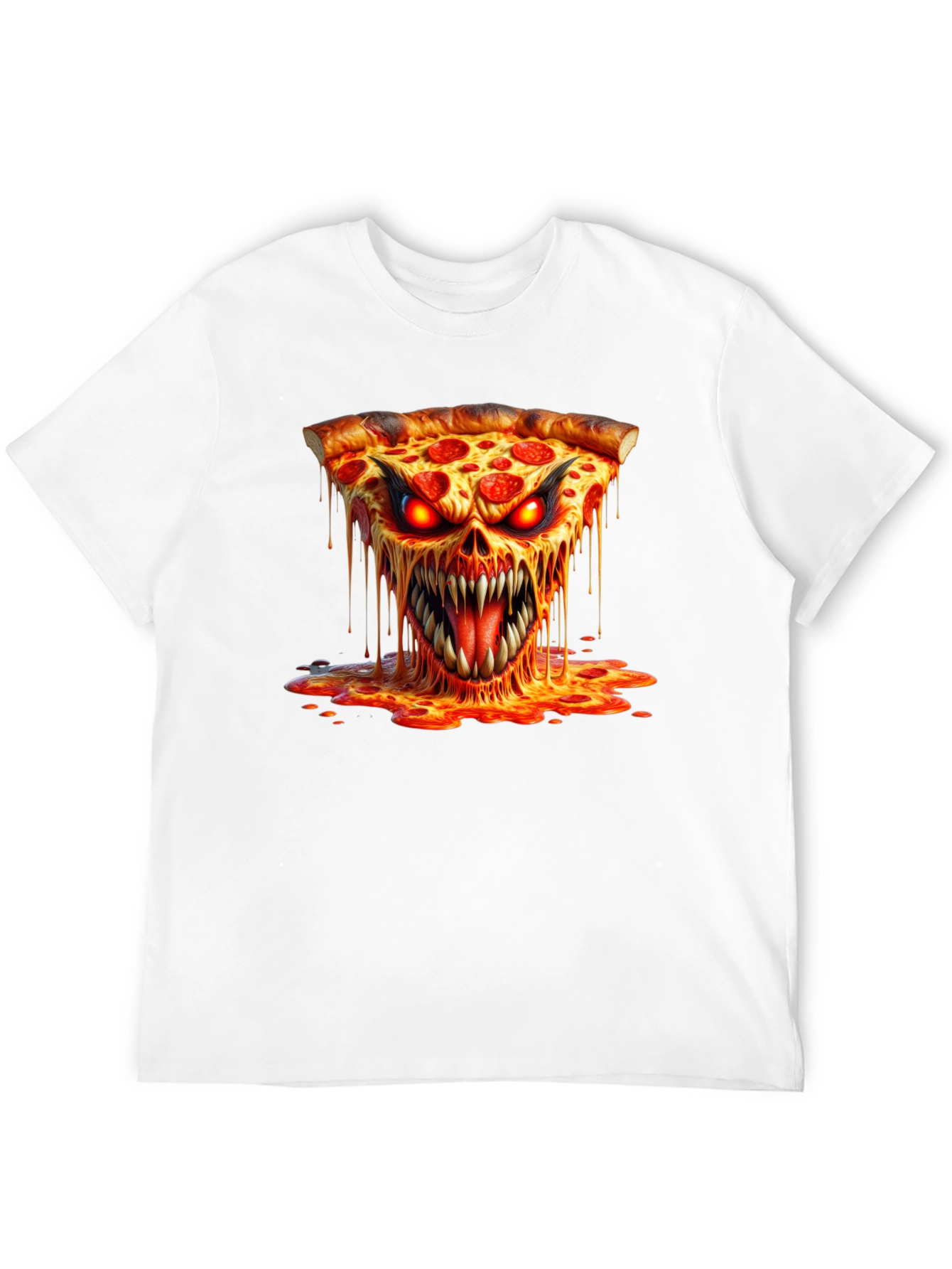 Pizza Monster Graphic T-Shirt - Unique Design