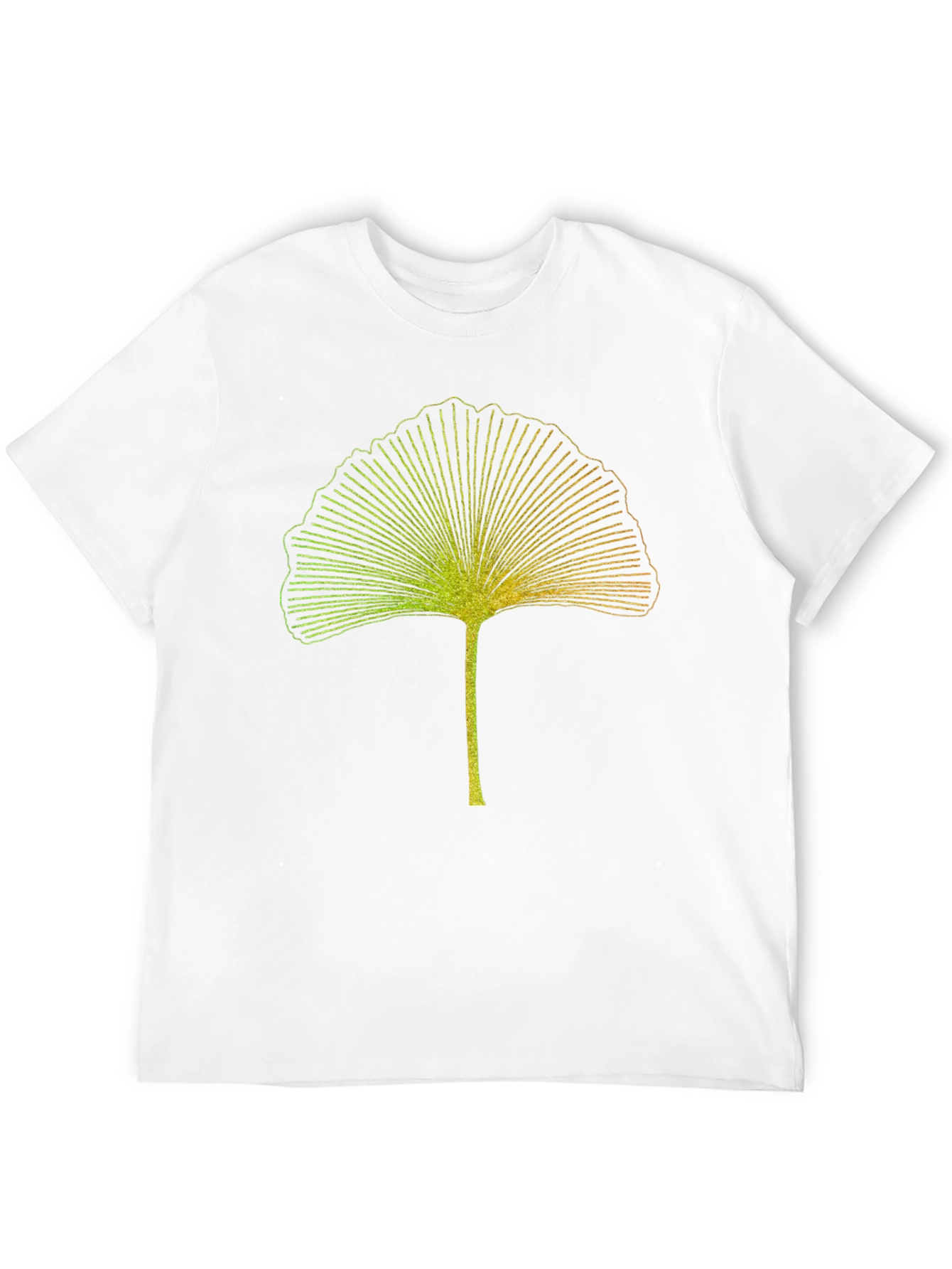 Ginkgo Leaf Graphic Tee - Stylish Black T-Shirt