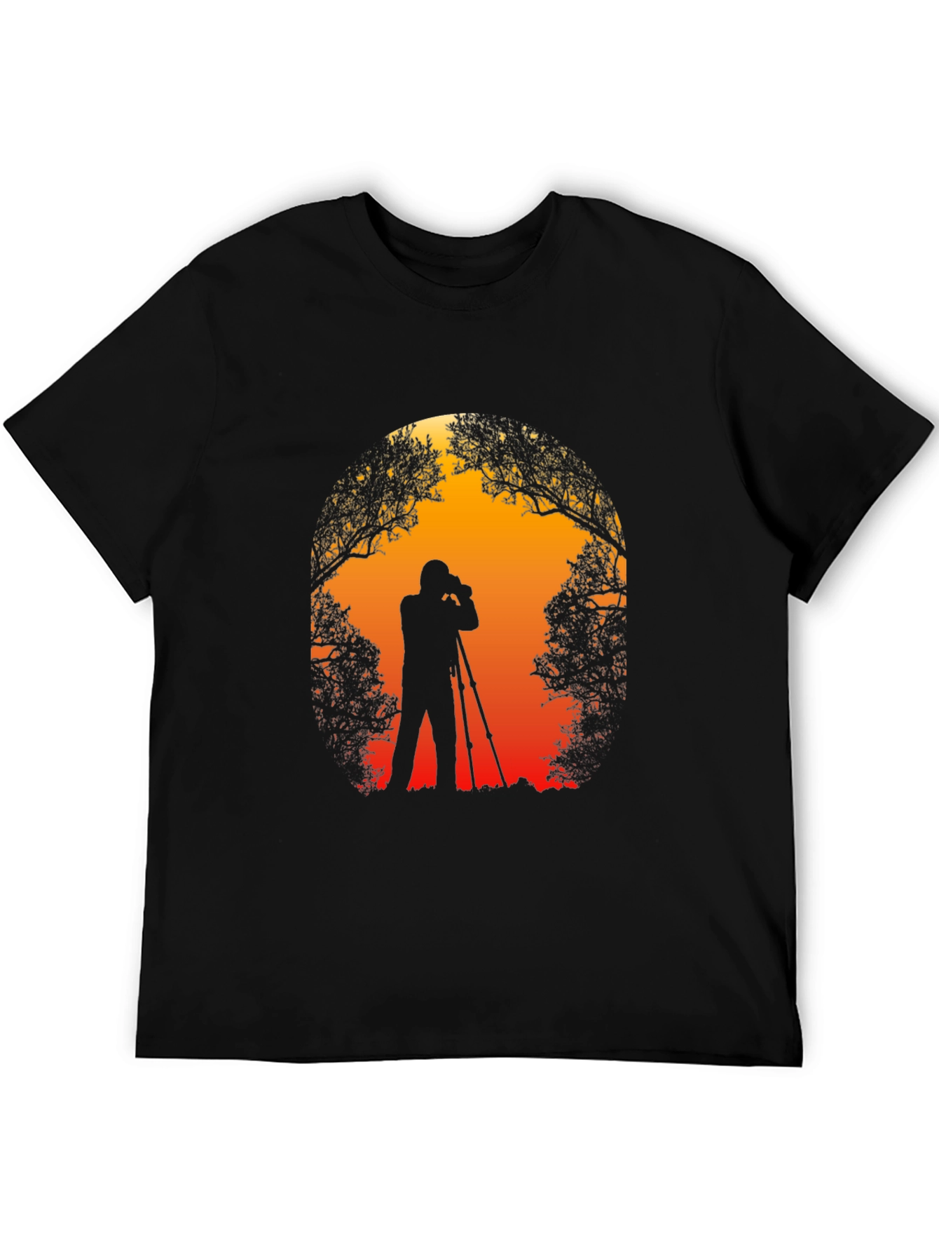 Photographer Silhouette Graphic T-Shirt