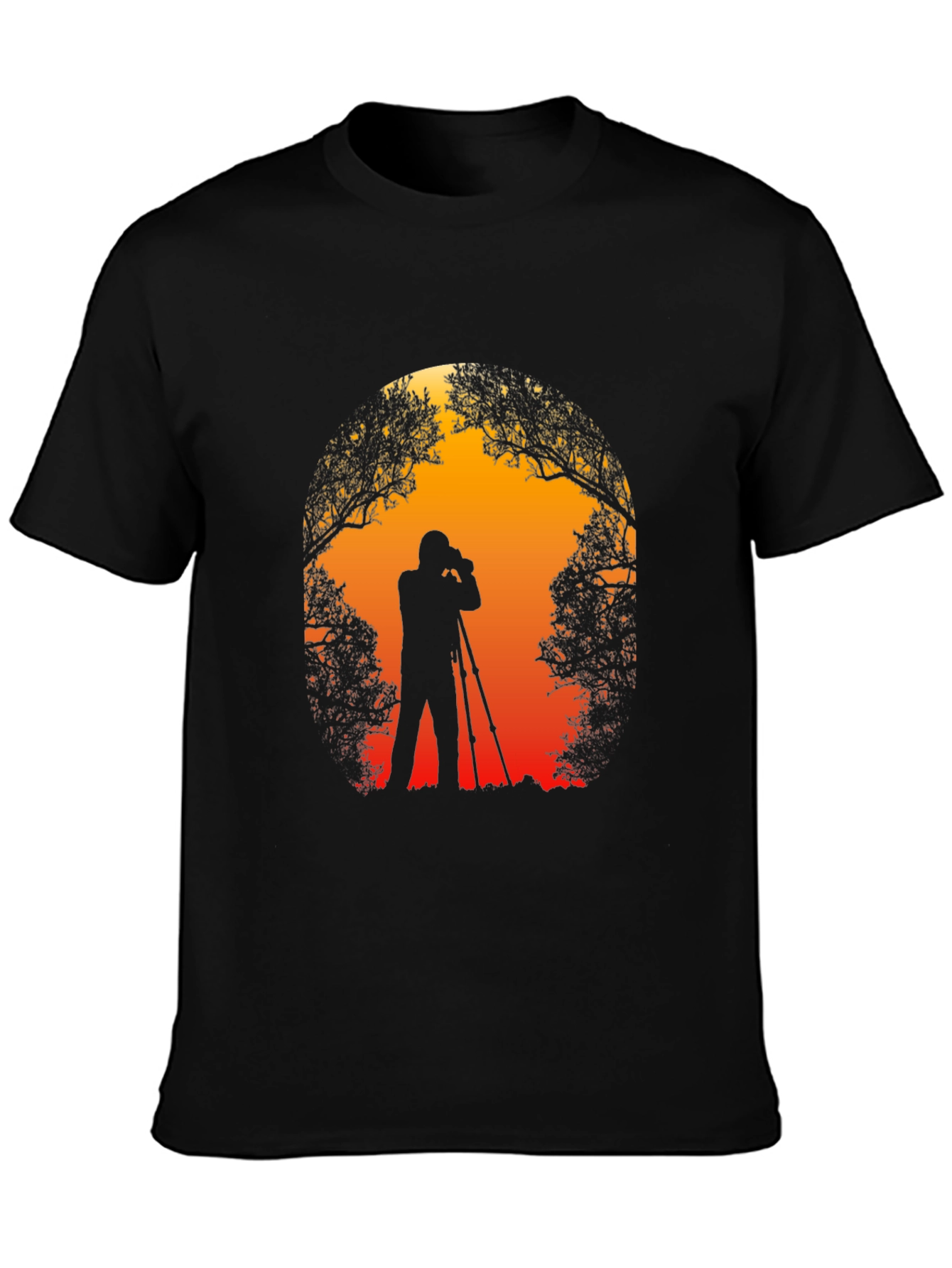 Photographer Silhouette Graphic T-Shirt