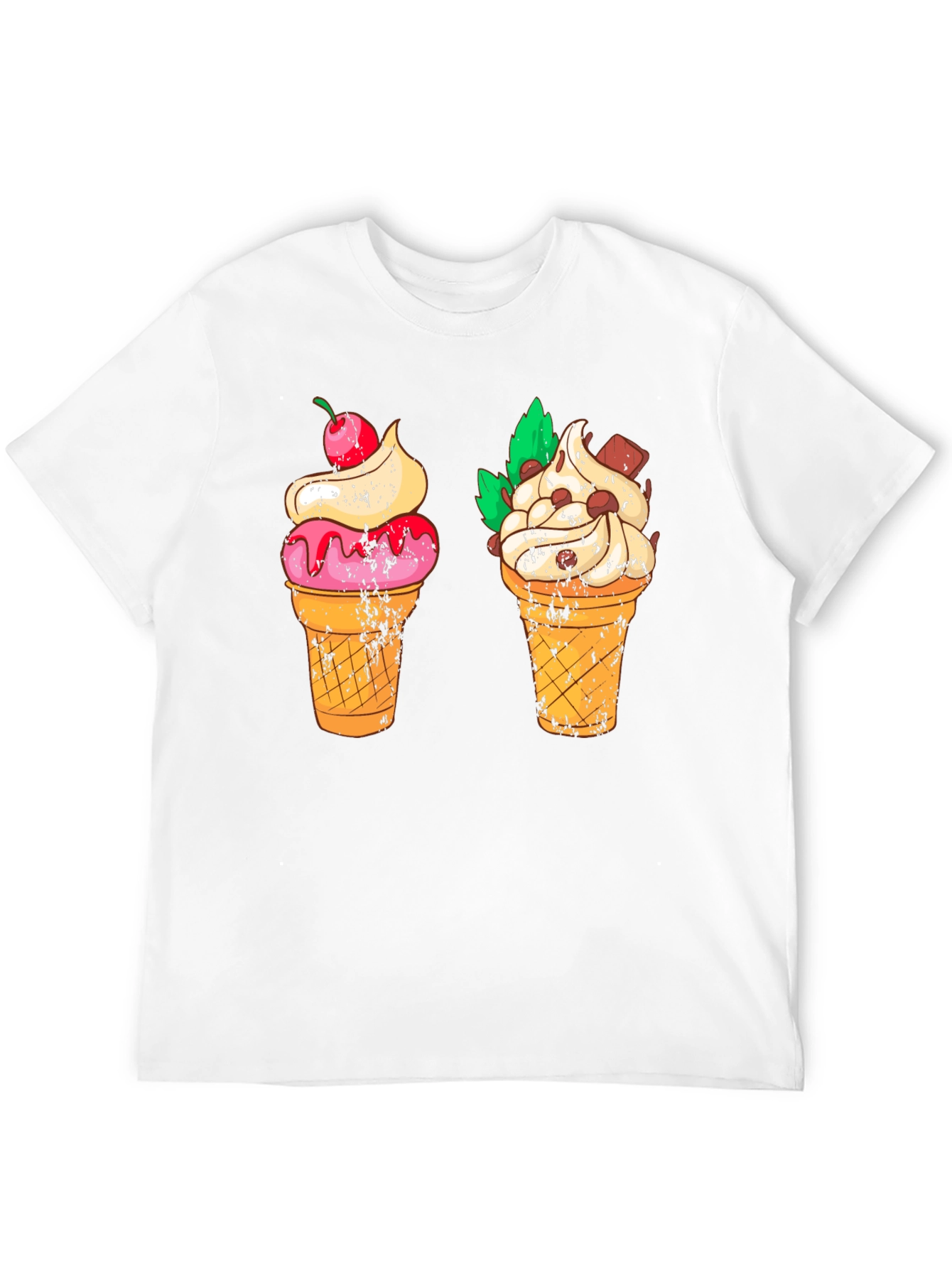 Ice Cream Cone Graphic Tee - Black T-Shirt