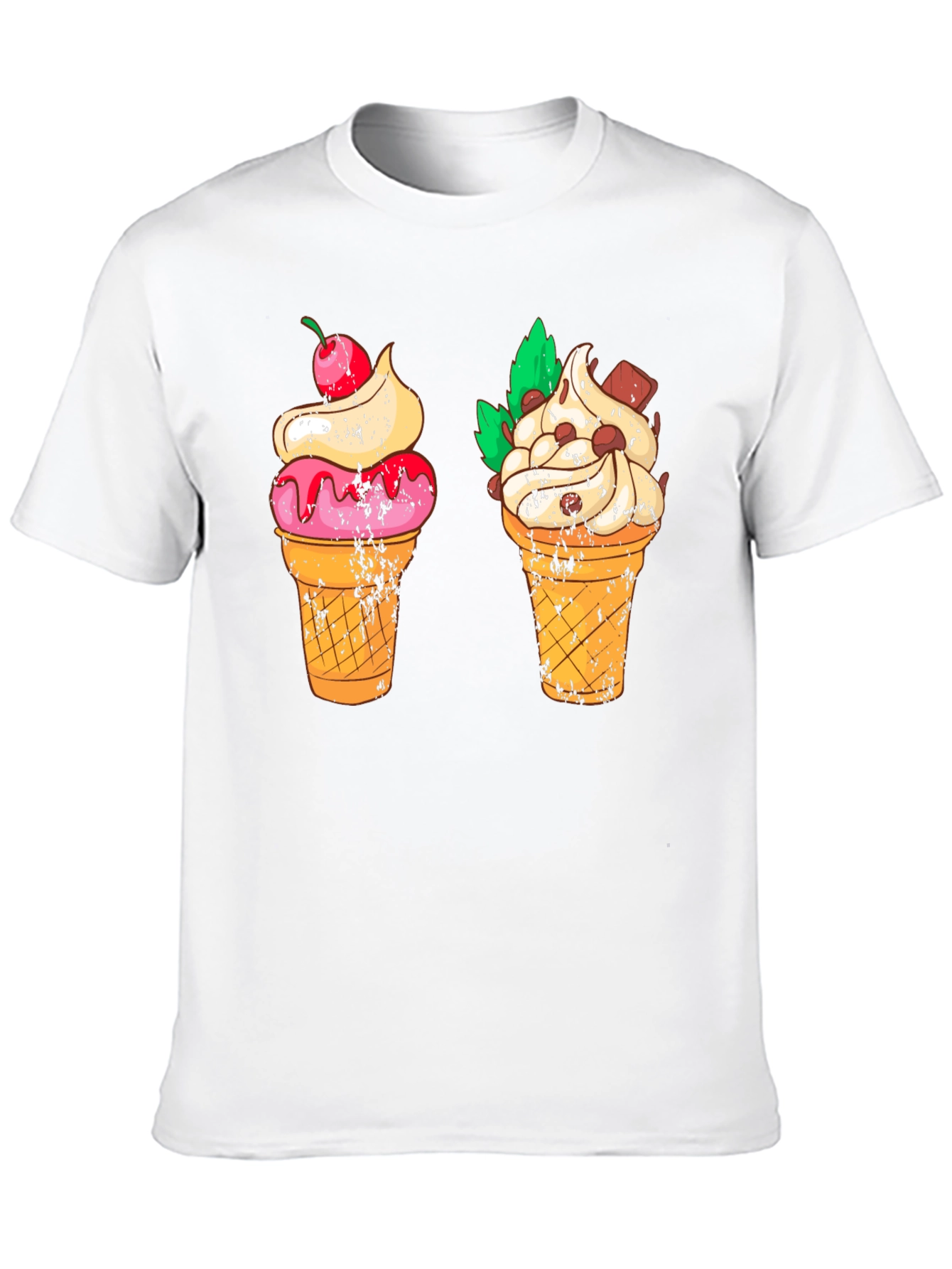 Ice Cream Cone Graphic Tee - Black T-Shirt