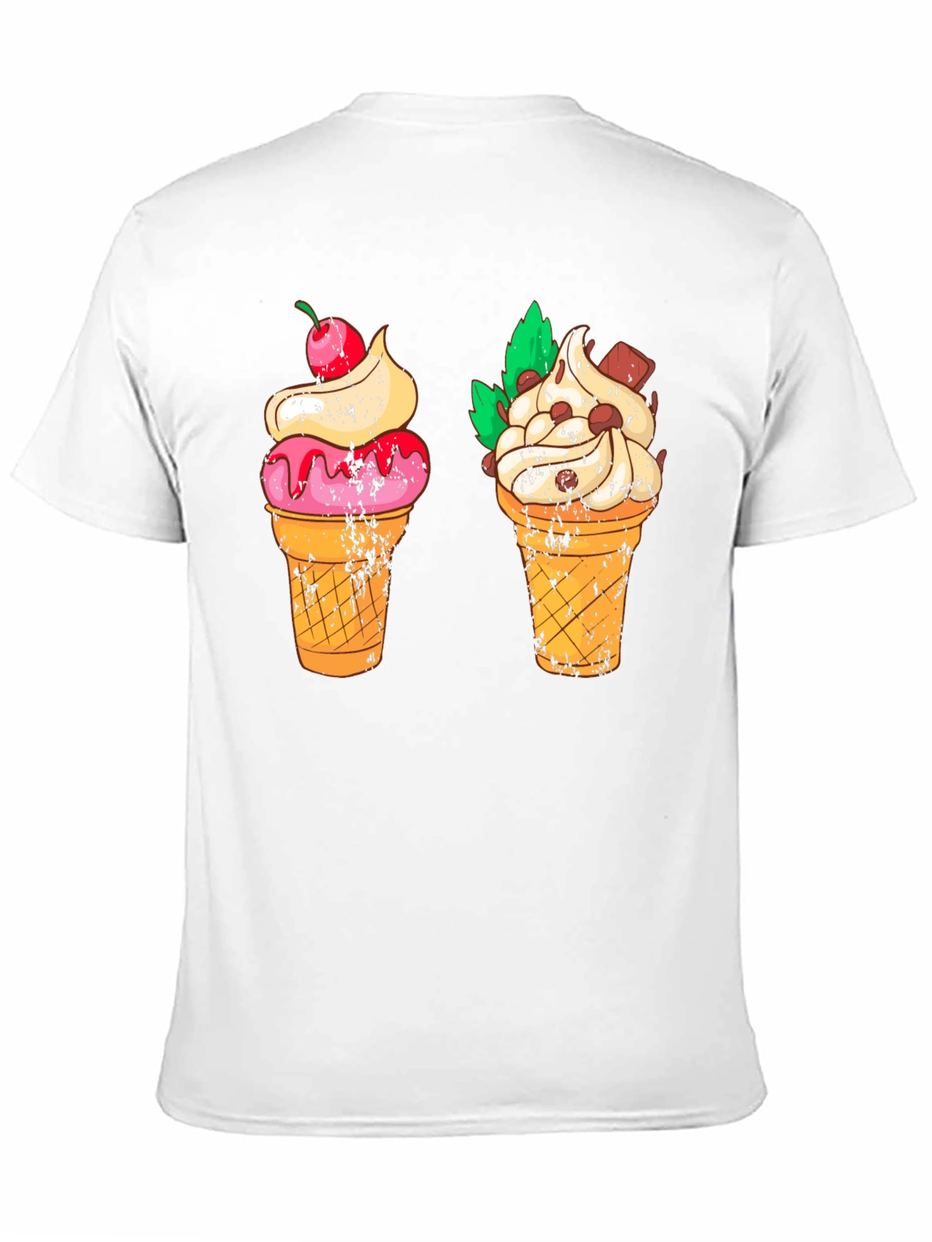 Ice Cream Cone Graphic Tee - Black T-Shirt