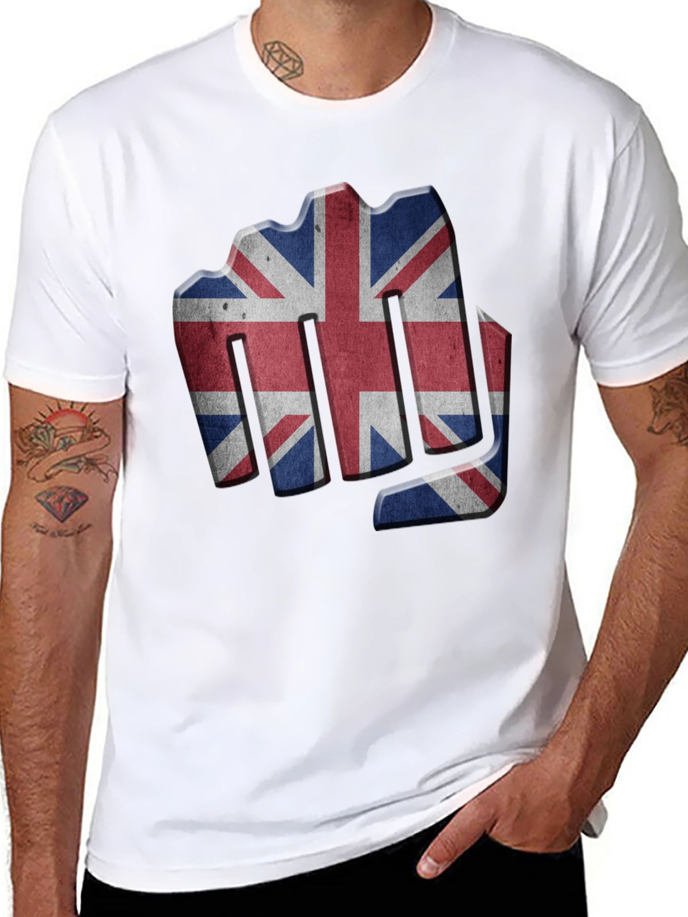 Union Jack Fist Black T-Shirt