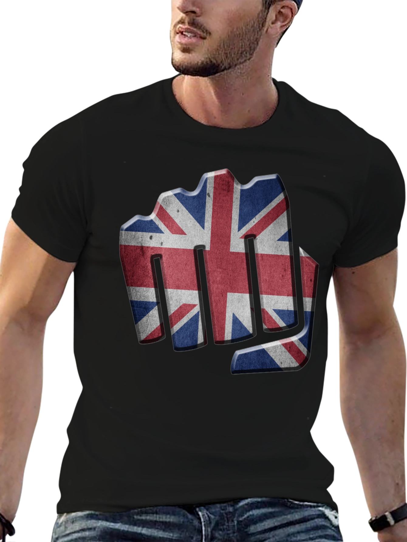 Union Jack Fist Black T-Shirt