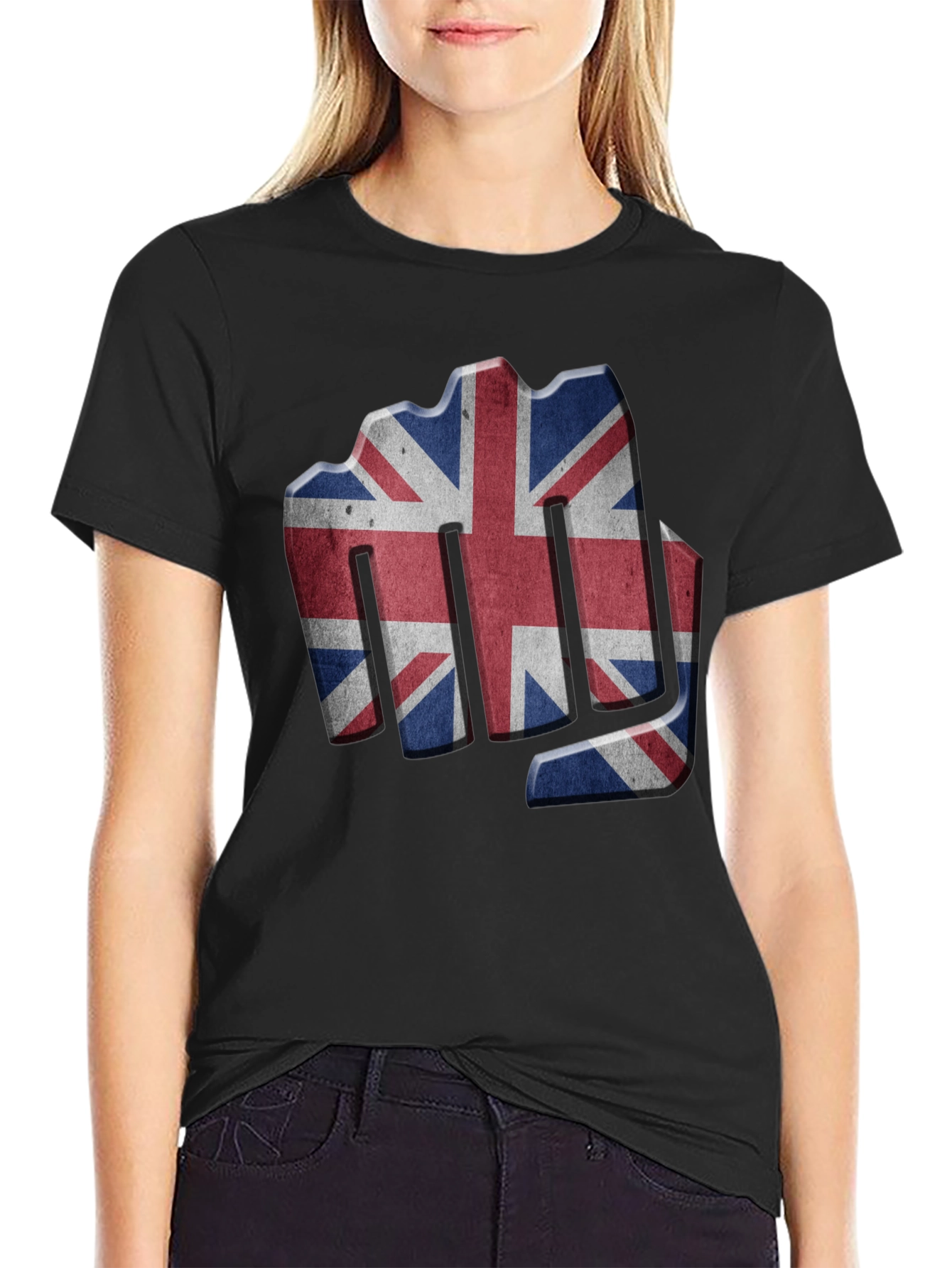Union Jack Fist Black T-Shirt