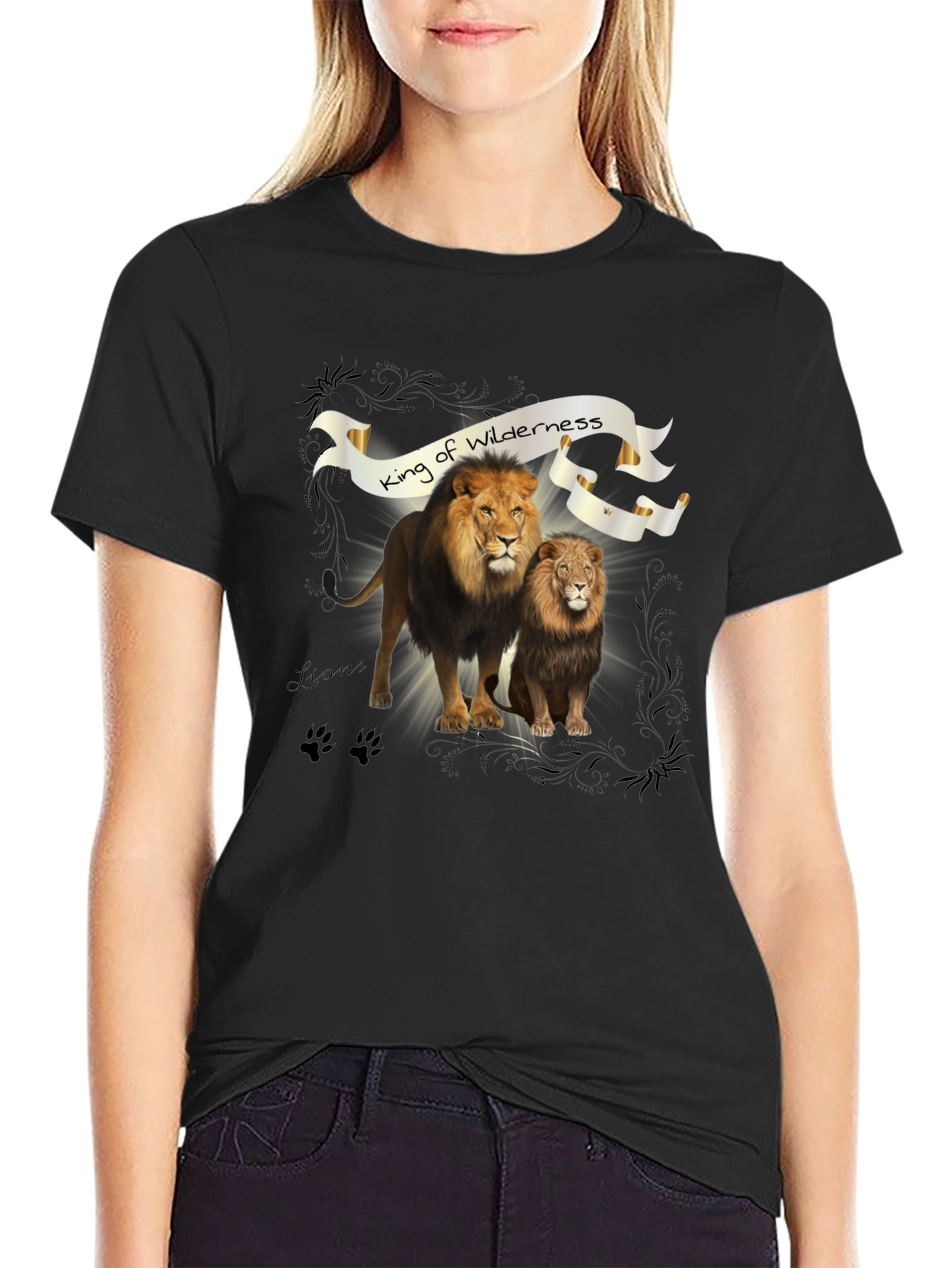 King of Wilderness Lion Graphic Tee