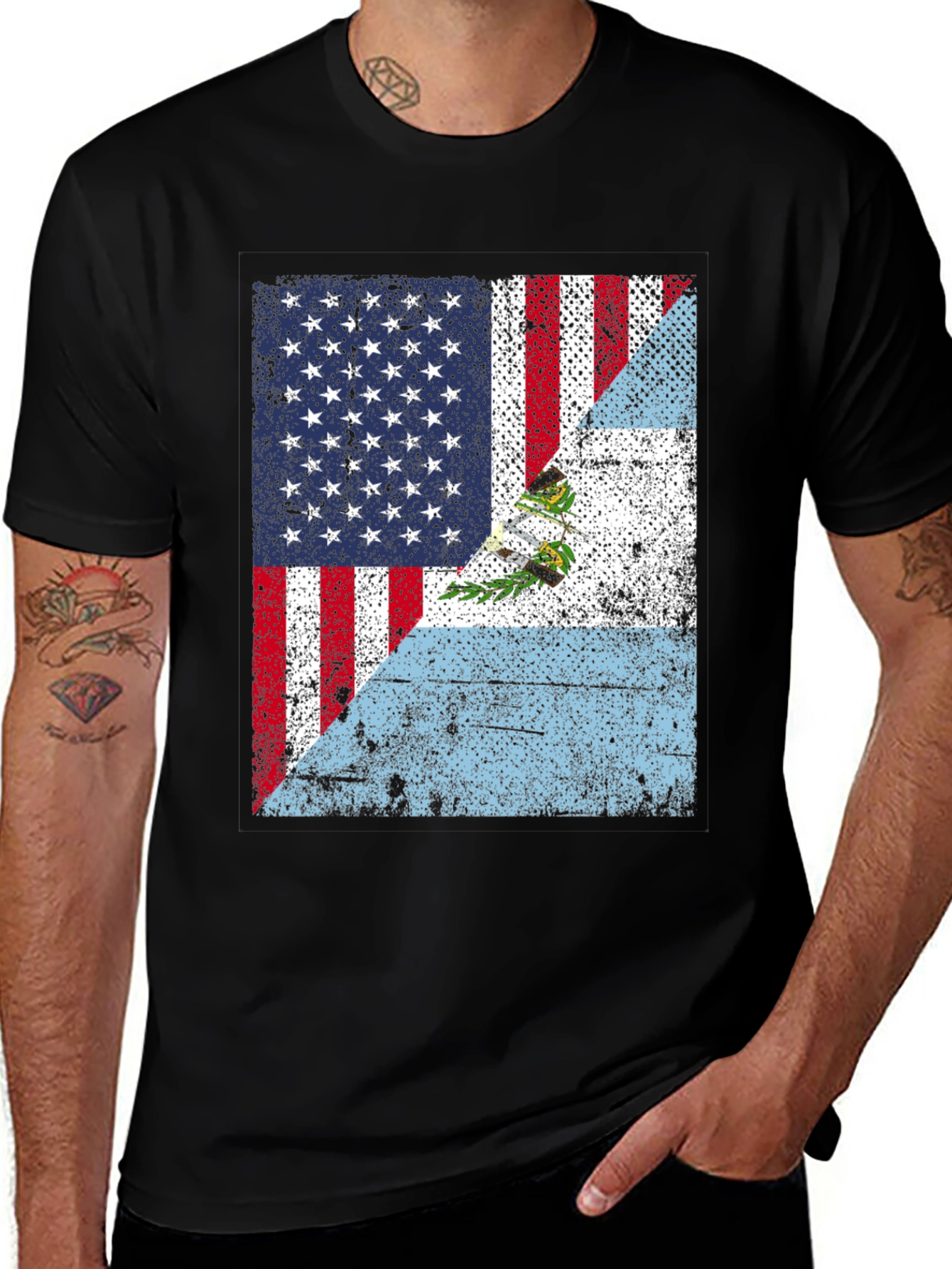 USA Guatemala Flag T-Shirt