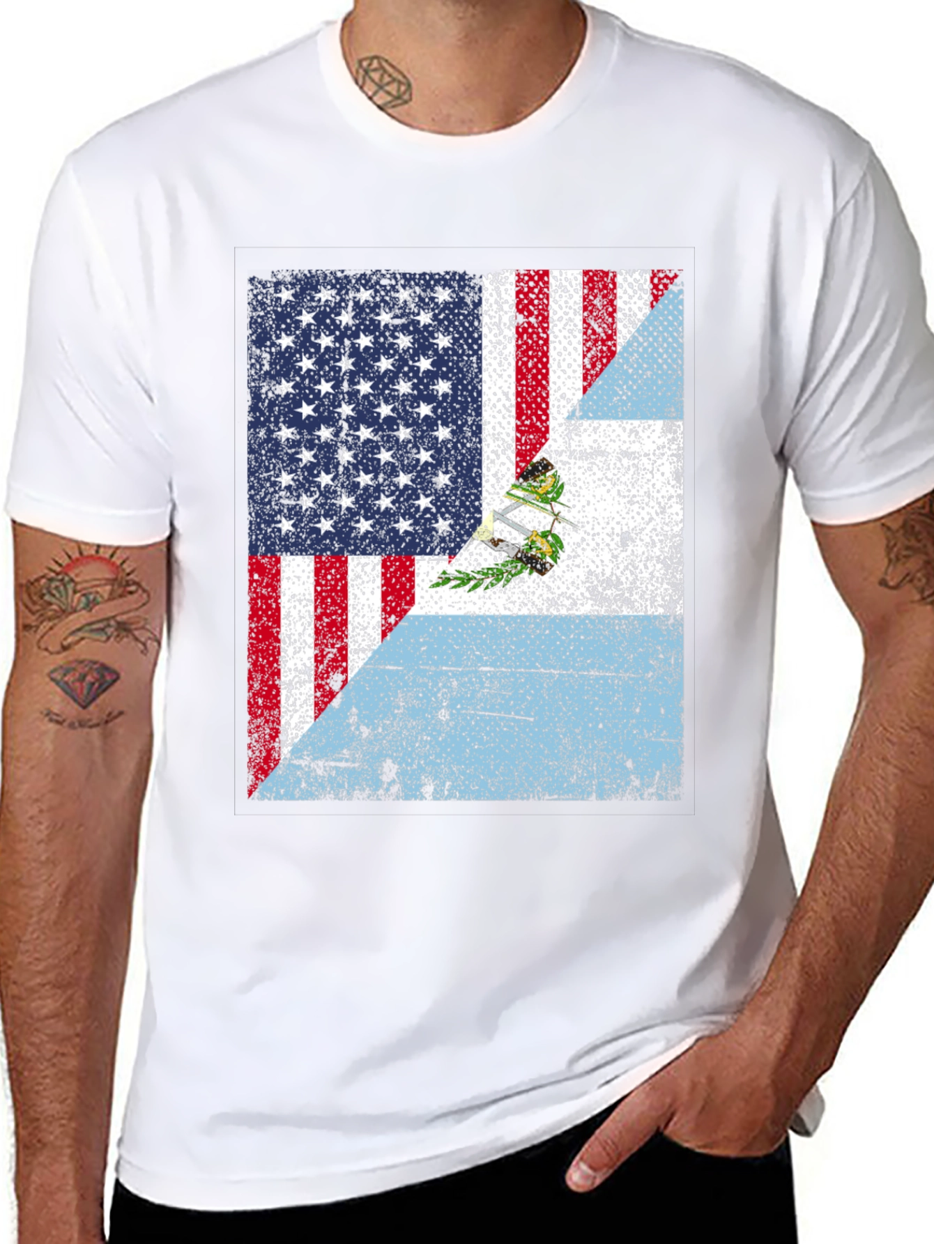 USA Guatemala Flag T-Shirt