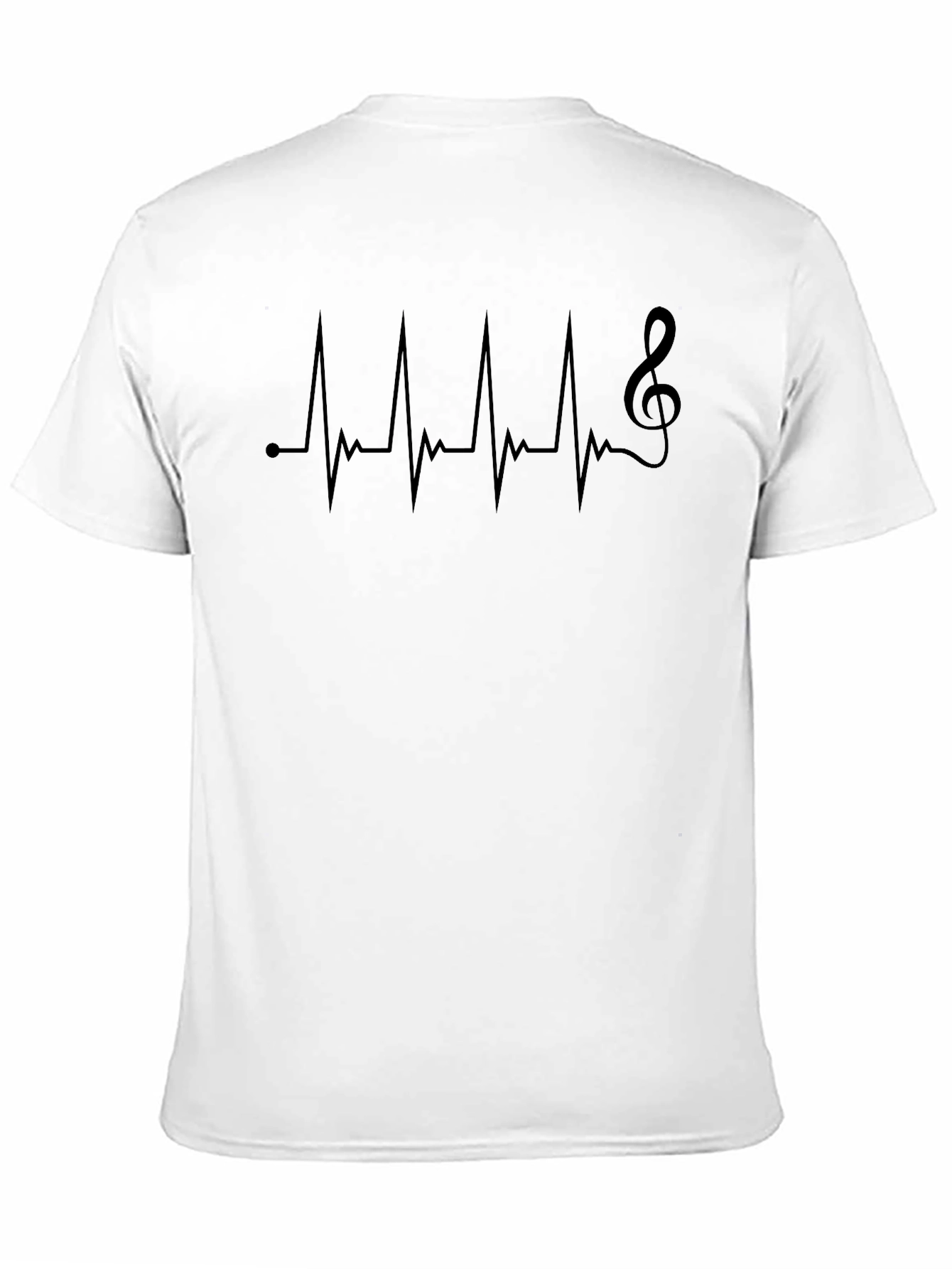 Music Heartbeat T-Shirt - Black