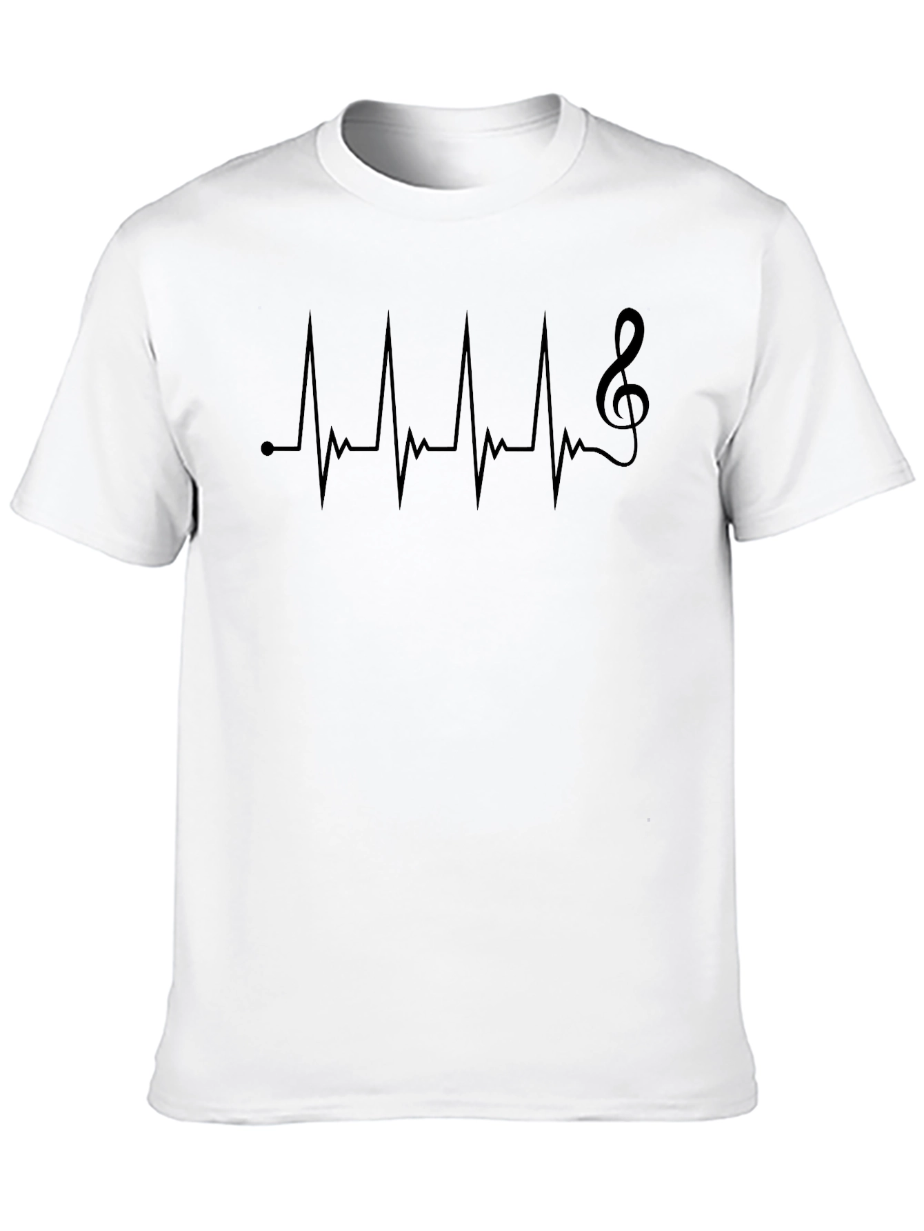 Music Heartbeat T-Shirt - Black