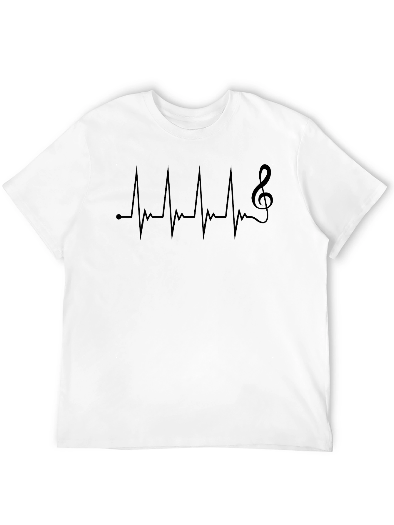 Music Heartbeat T-Shirt - Black