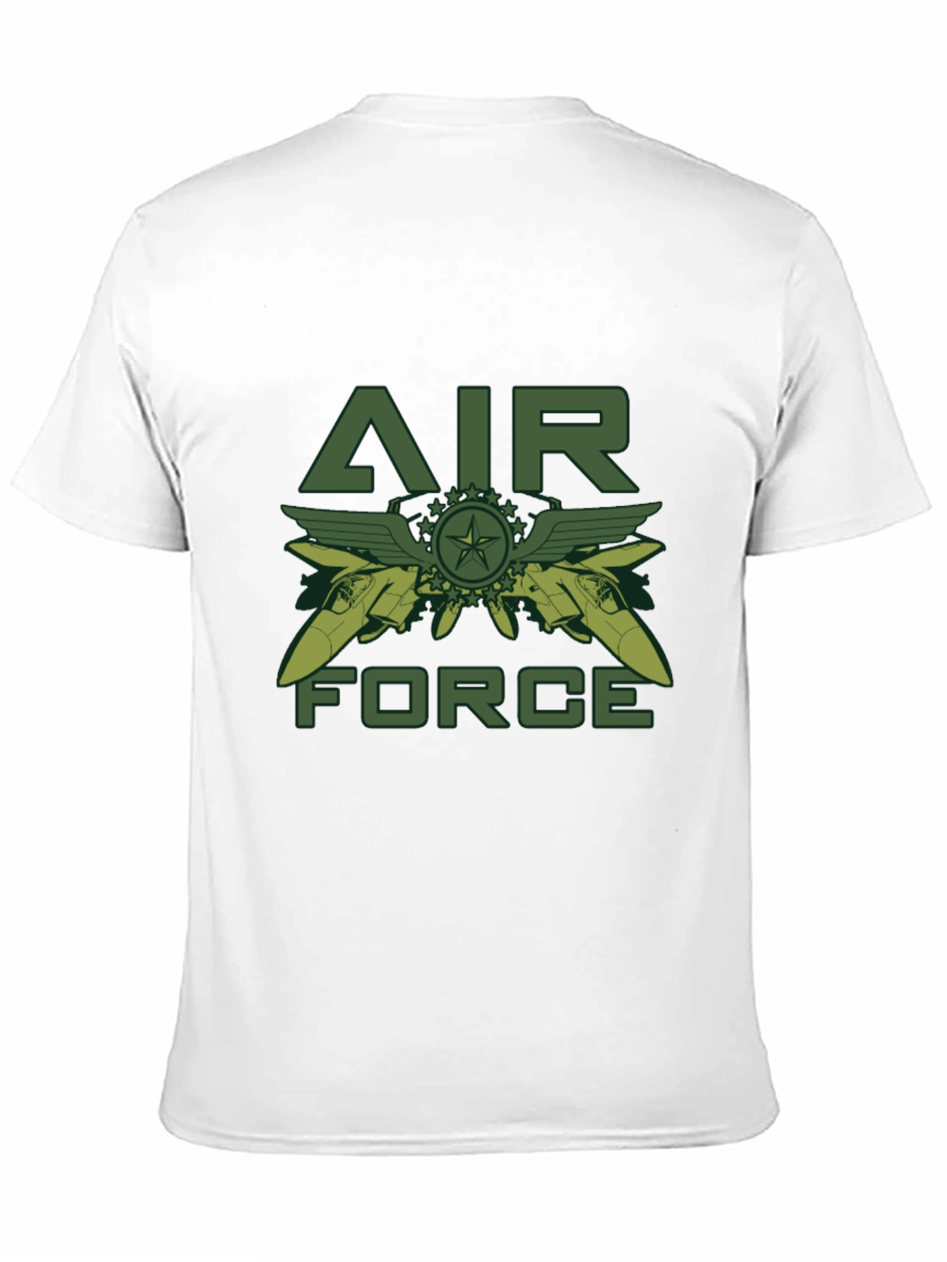 Air Force Graphic Print Black T-Shirt