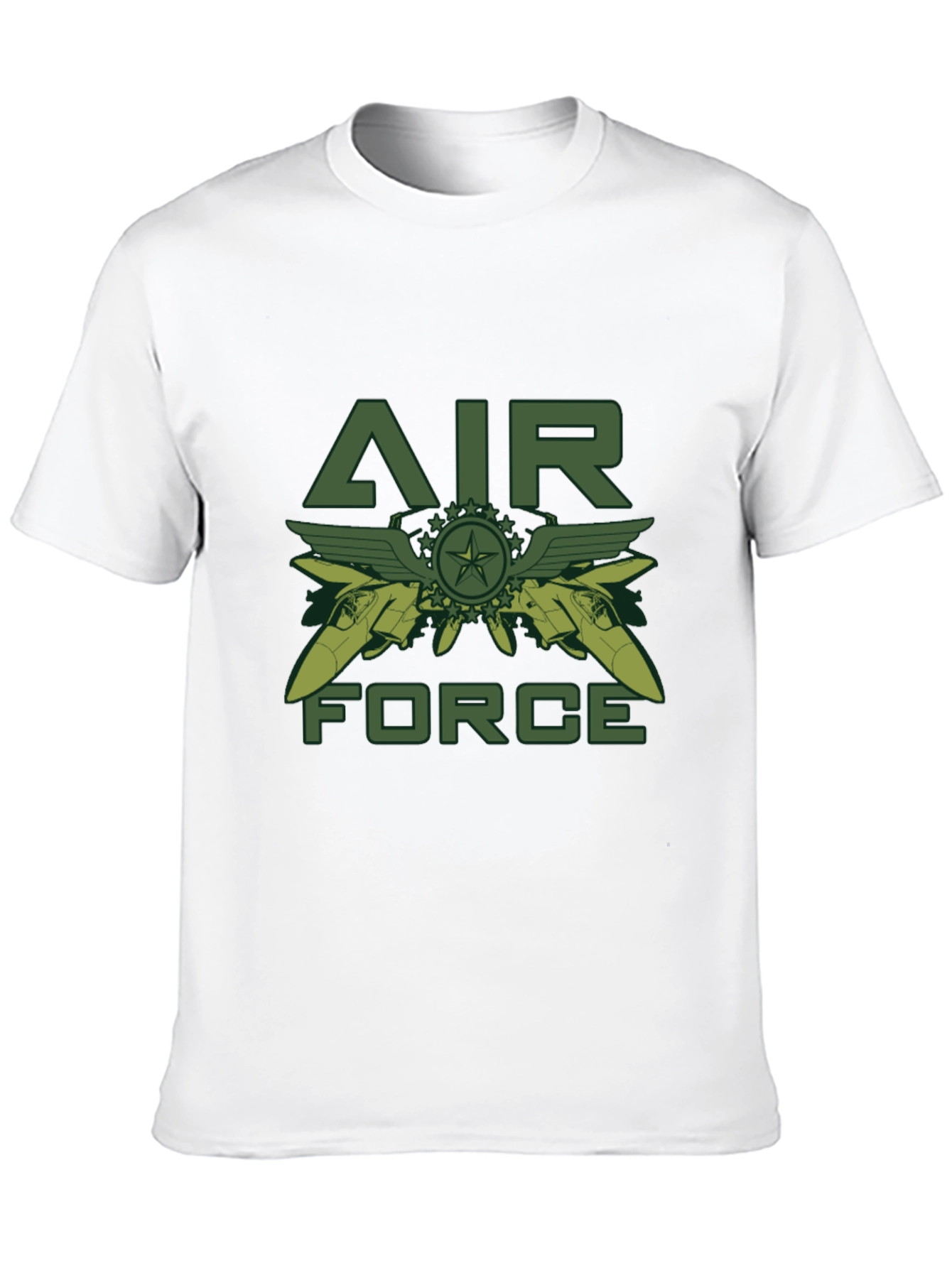 Air Force Graphic Print Black T-Shirt