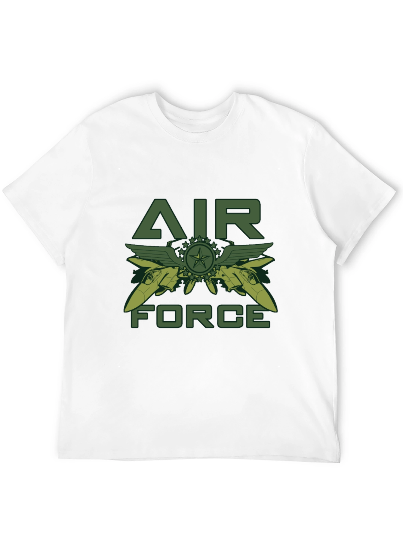 Air Force Graphic Print Black T-Shirt