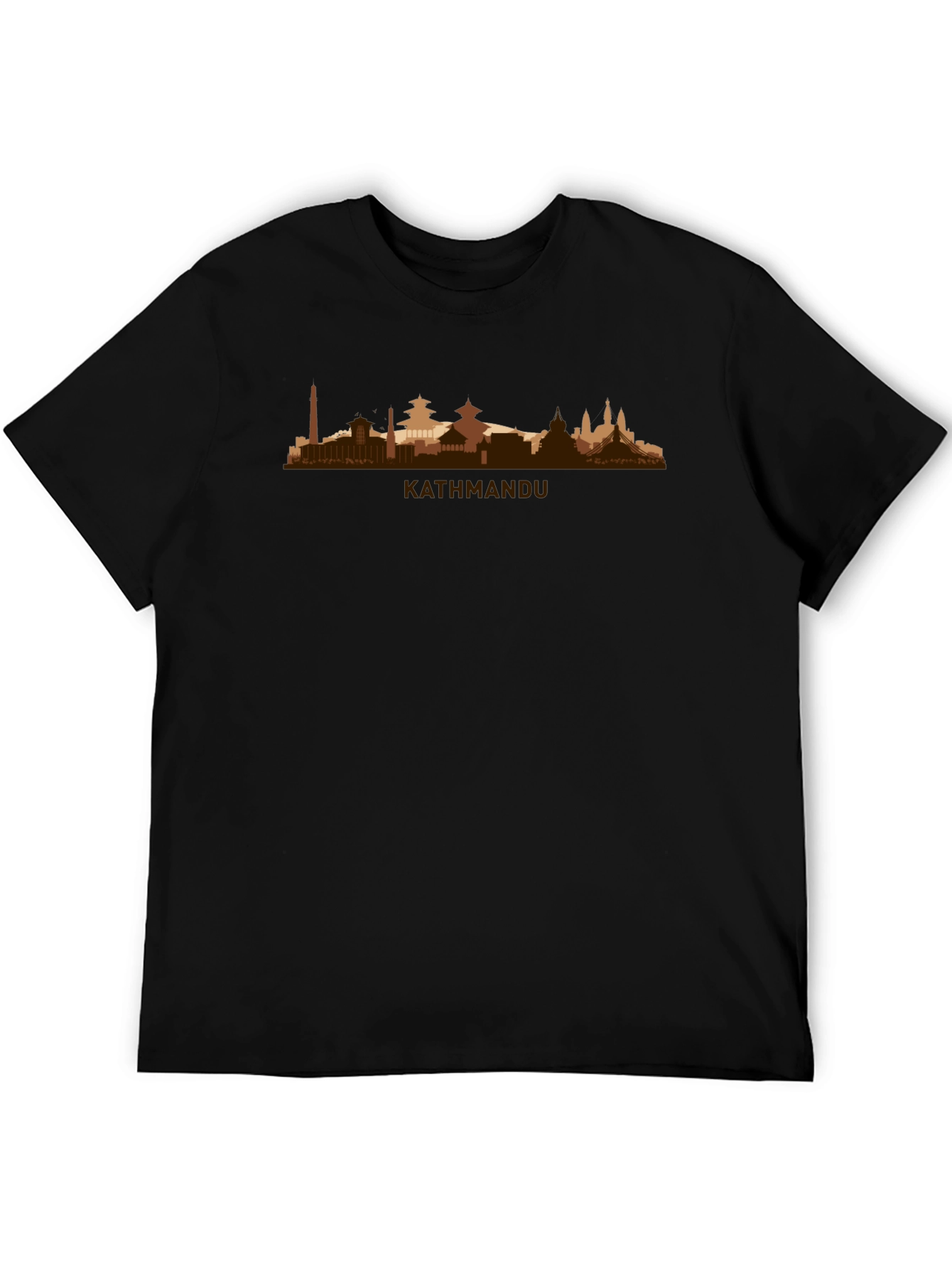 Kathmandu Skyline T-Shirt - Cityscape Design