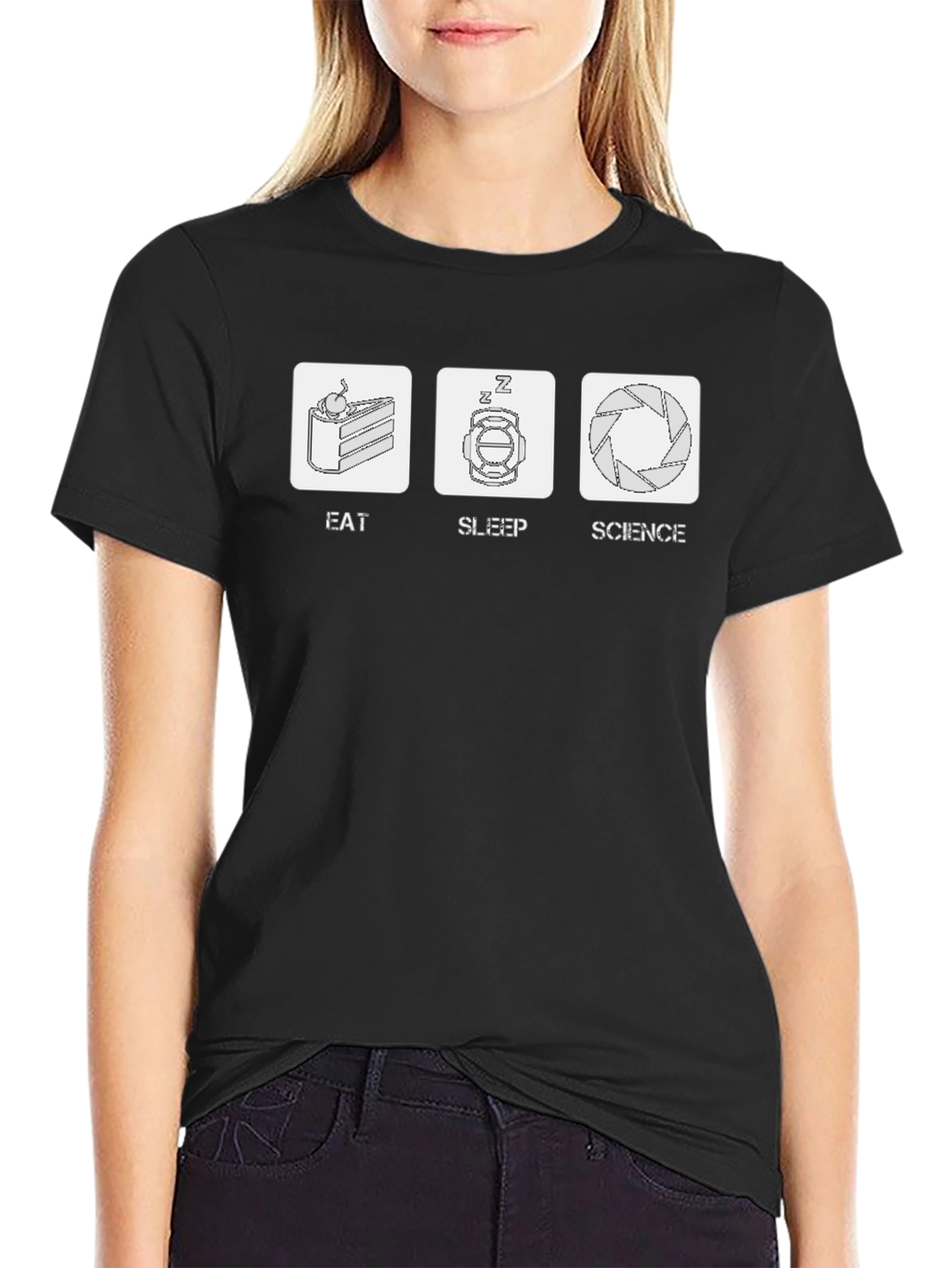 Eat Sleep Science T-Shirt - Funny Geek Tee
