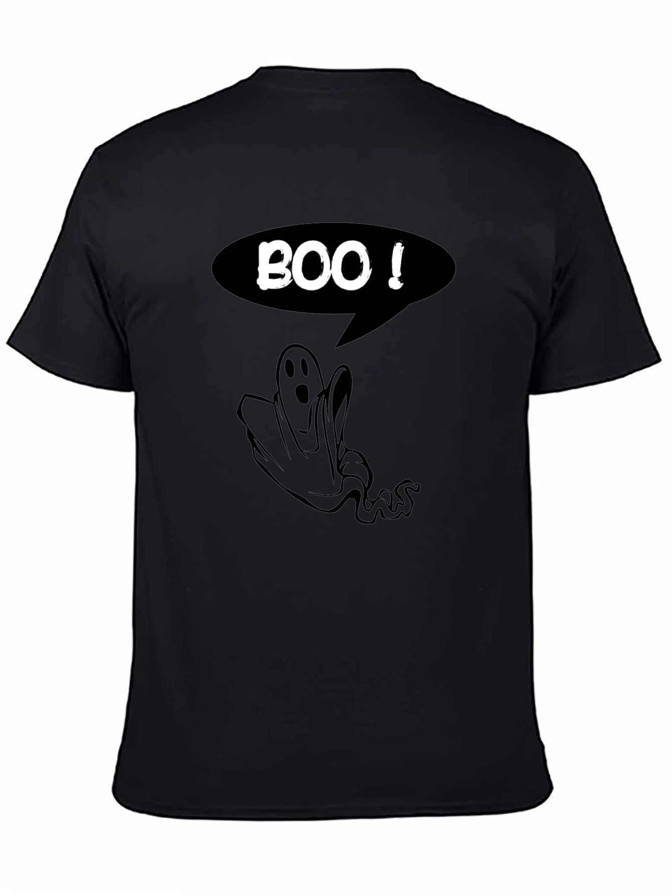 Boo! Ghost Graphic Black T-Shirt