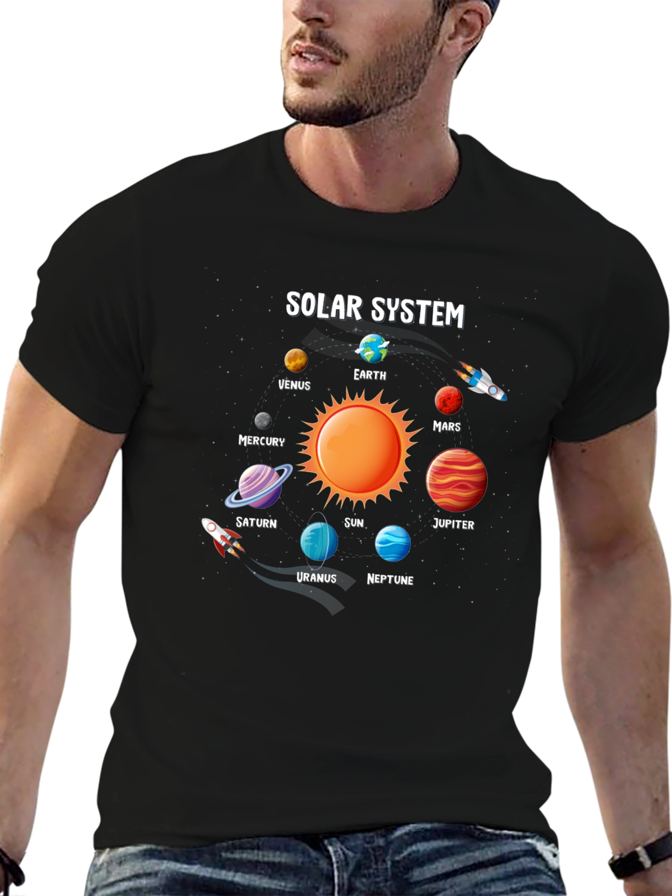 Solar System Planets Graphic T-Shirt
