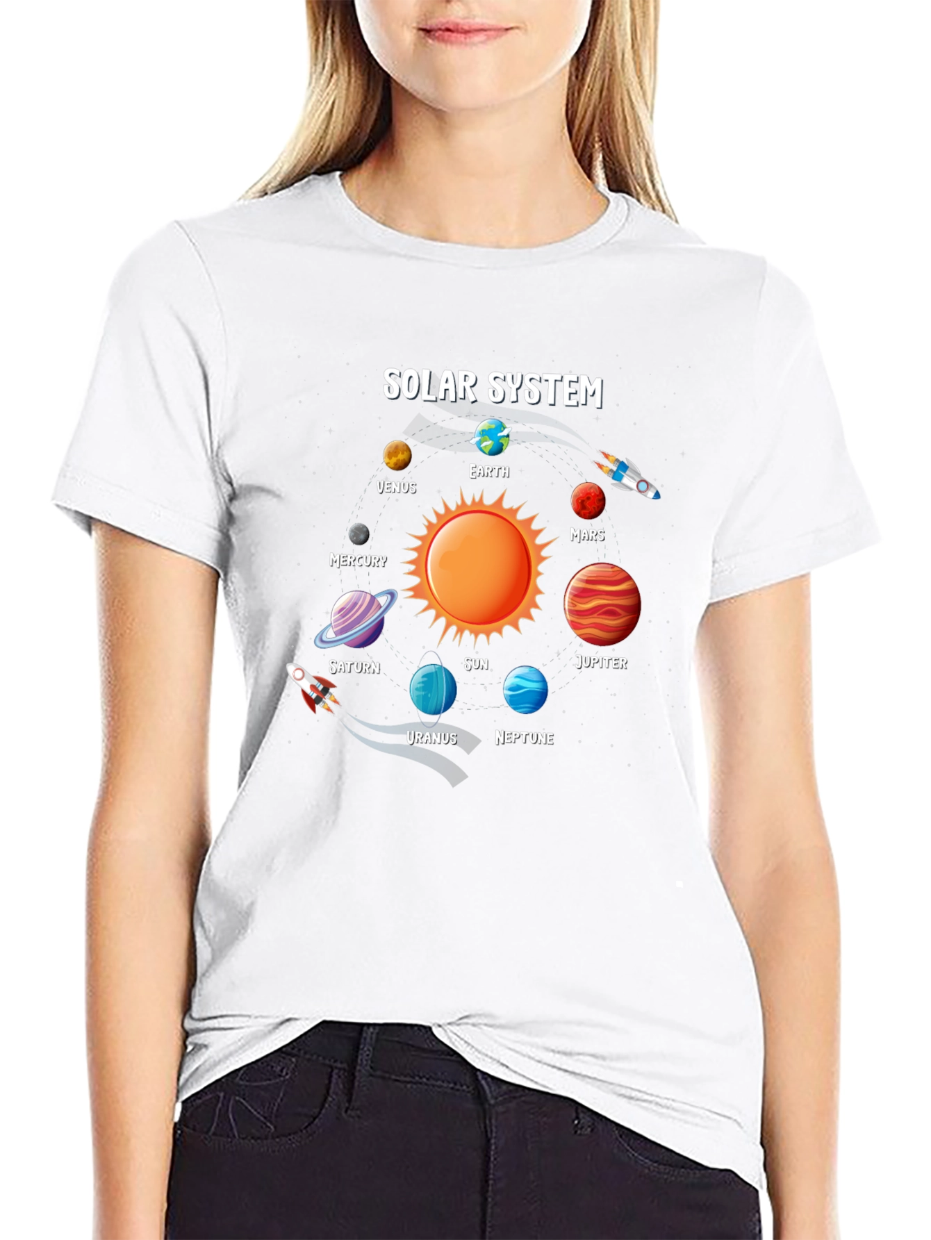 Solar System Planets Graphic T-Shirt