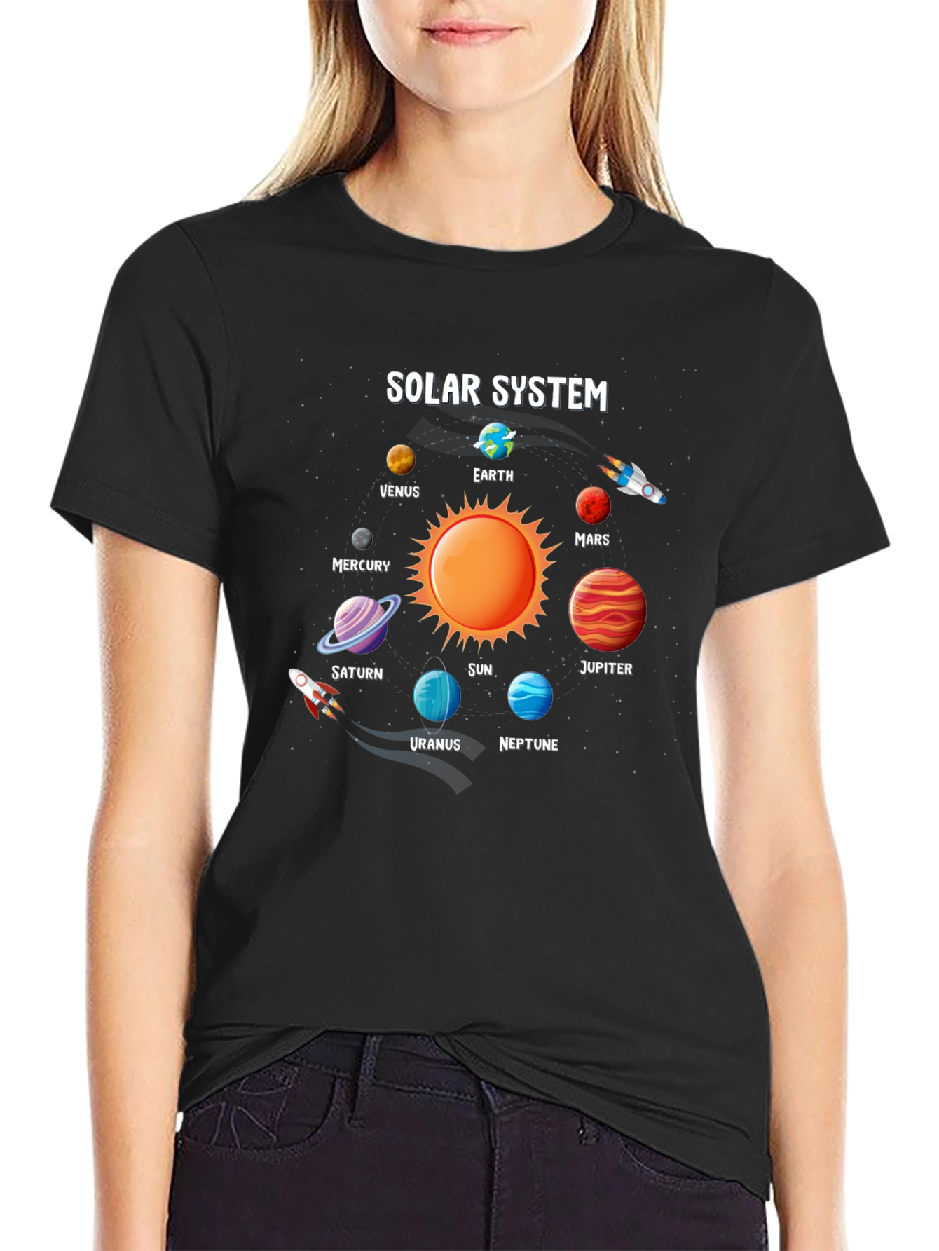 Solar System Planets Graphic T-Shirt