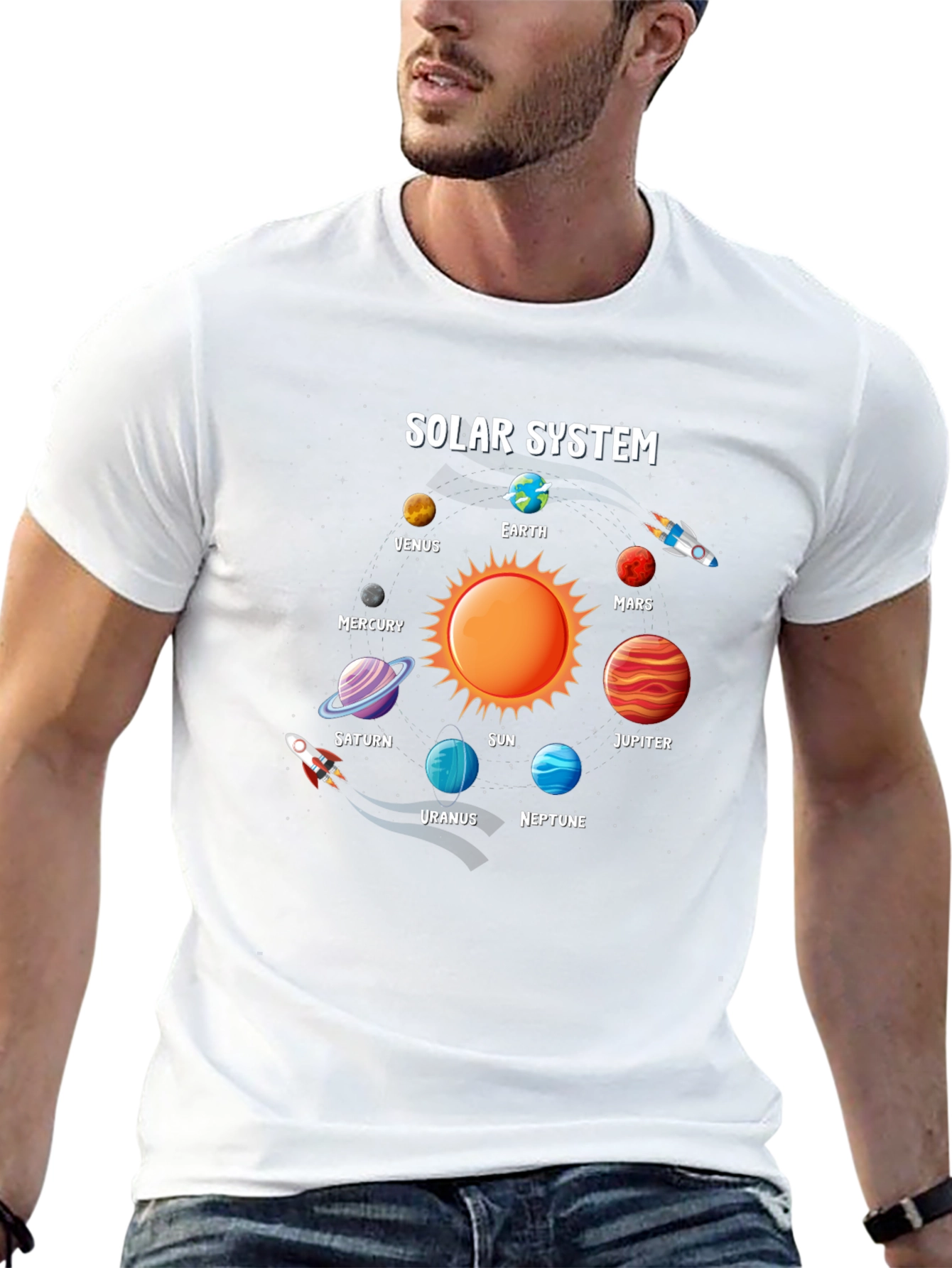 Solar System Planets Graphic T-Shirt