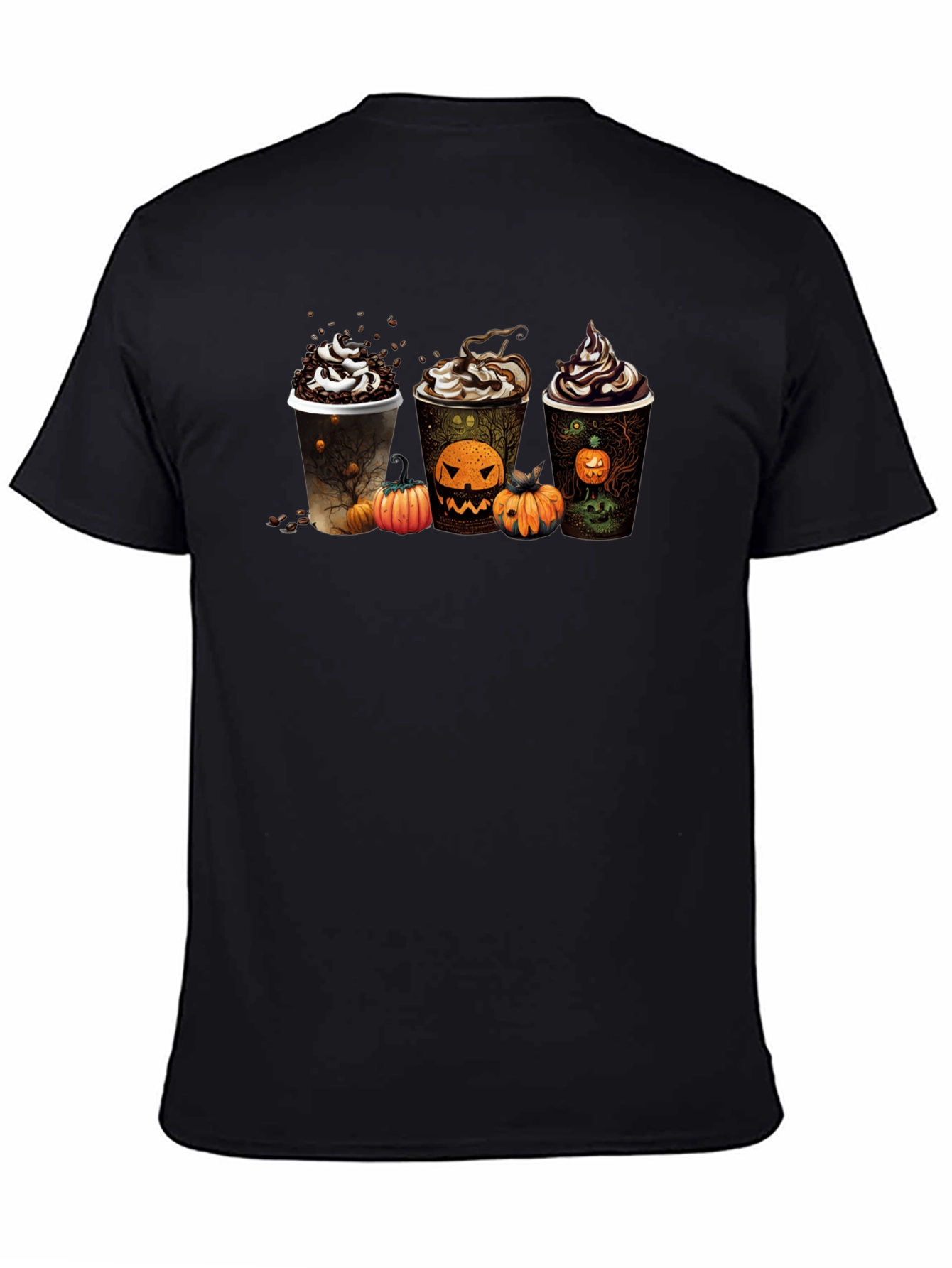 Halloween Coffee Black T-Shirt