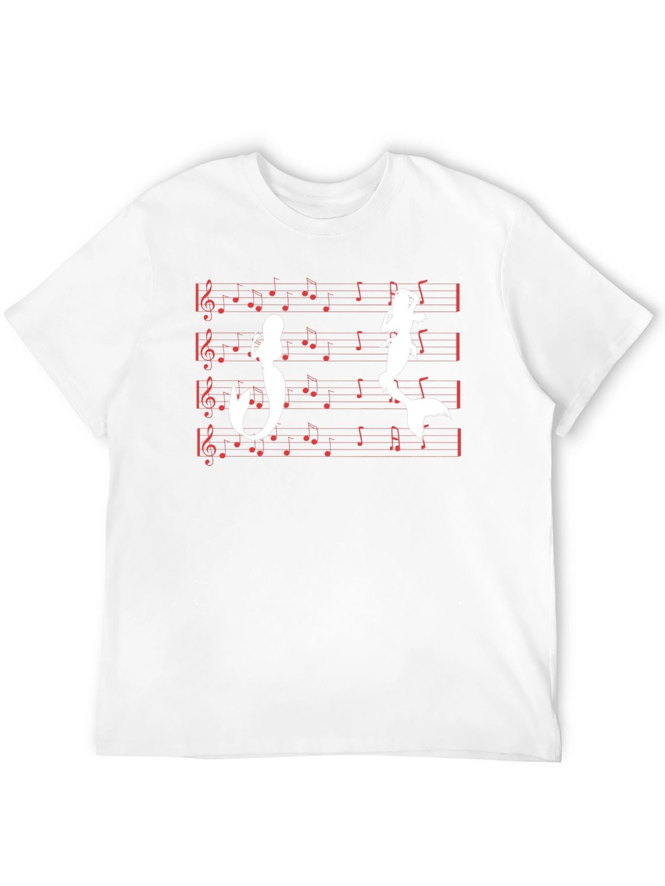 Mermaid Music T-Shirt - Black Cotton Tee