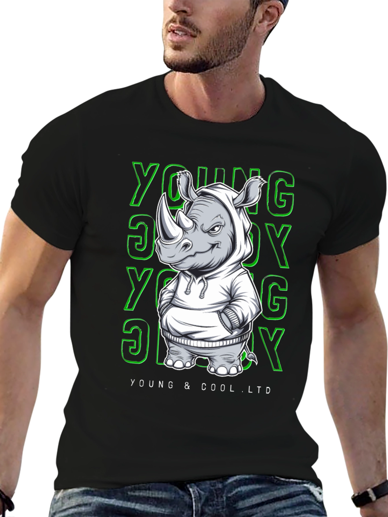 Cool Rhino Graphic Tee - Young & Cool LTD