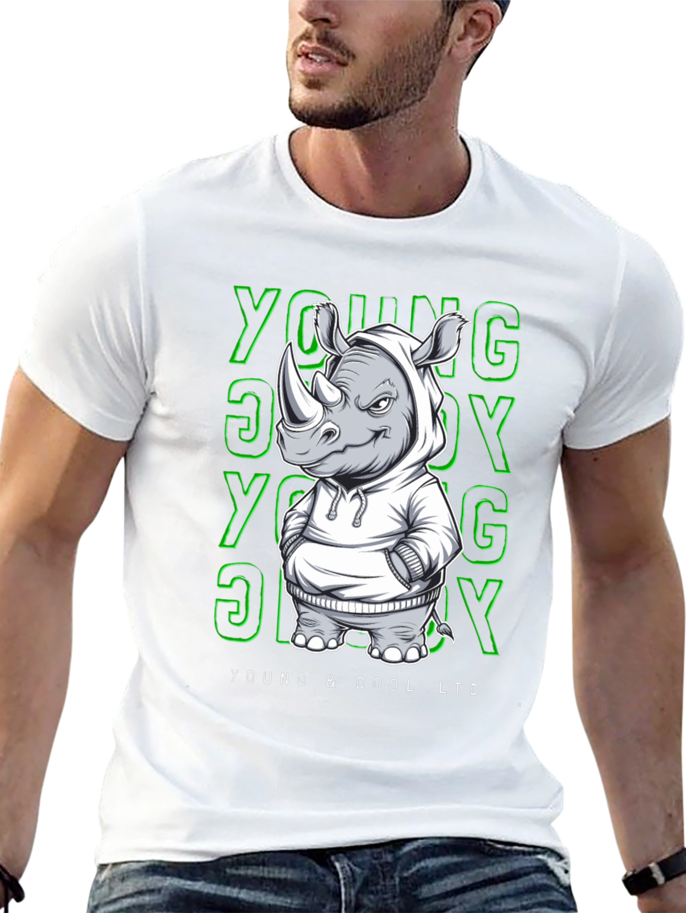 Cool Rhino Graphic Tee - Young & Cool LTD