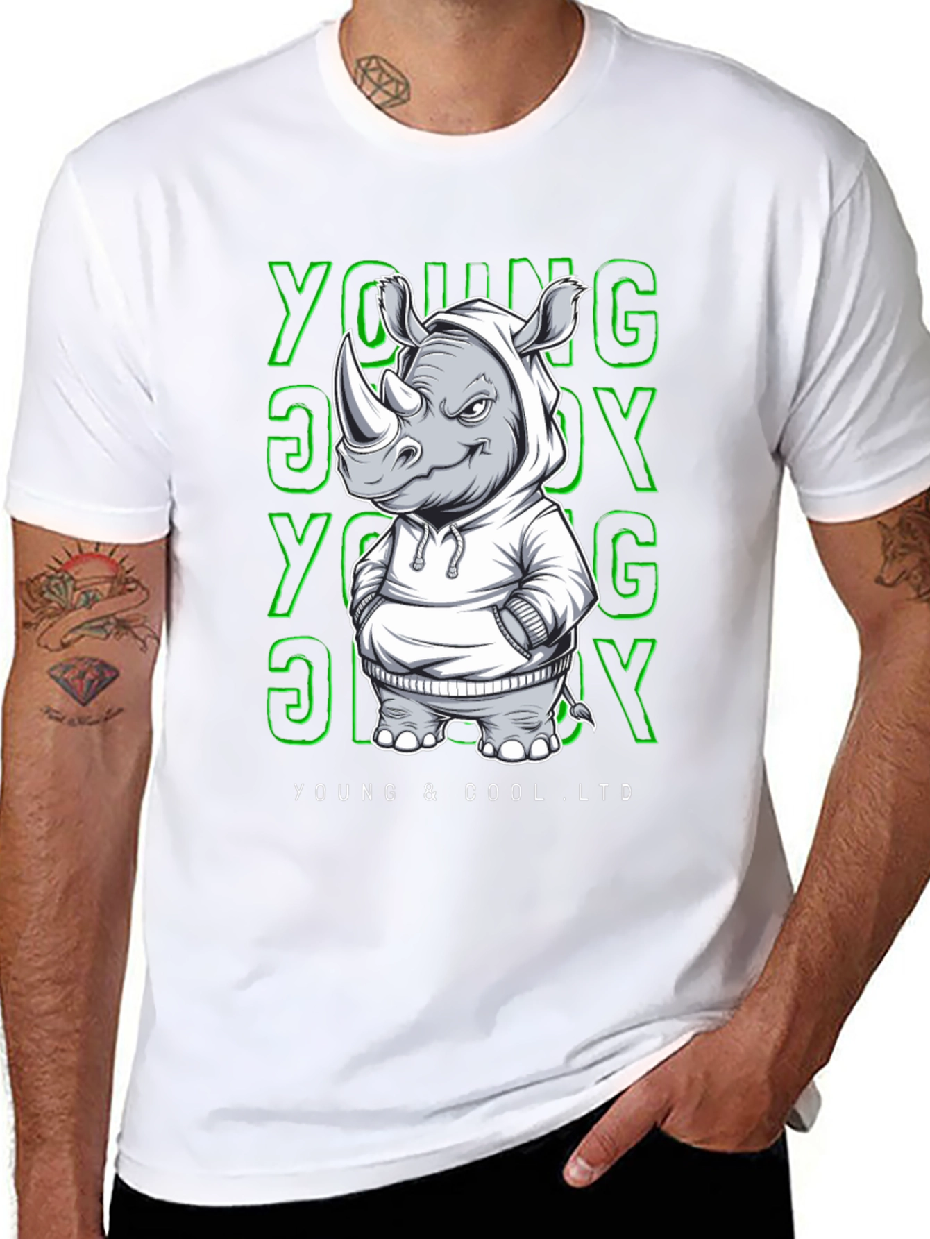 Cool Rhino Graphic Tee - Young & Cool LTD