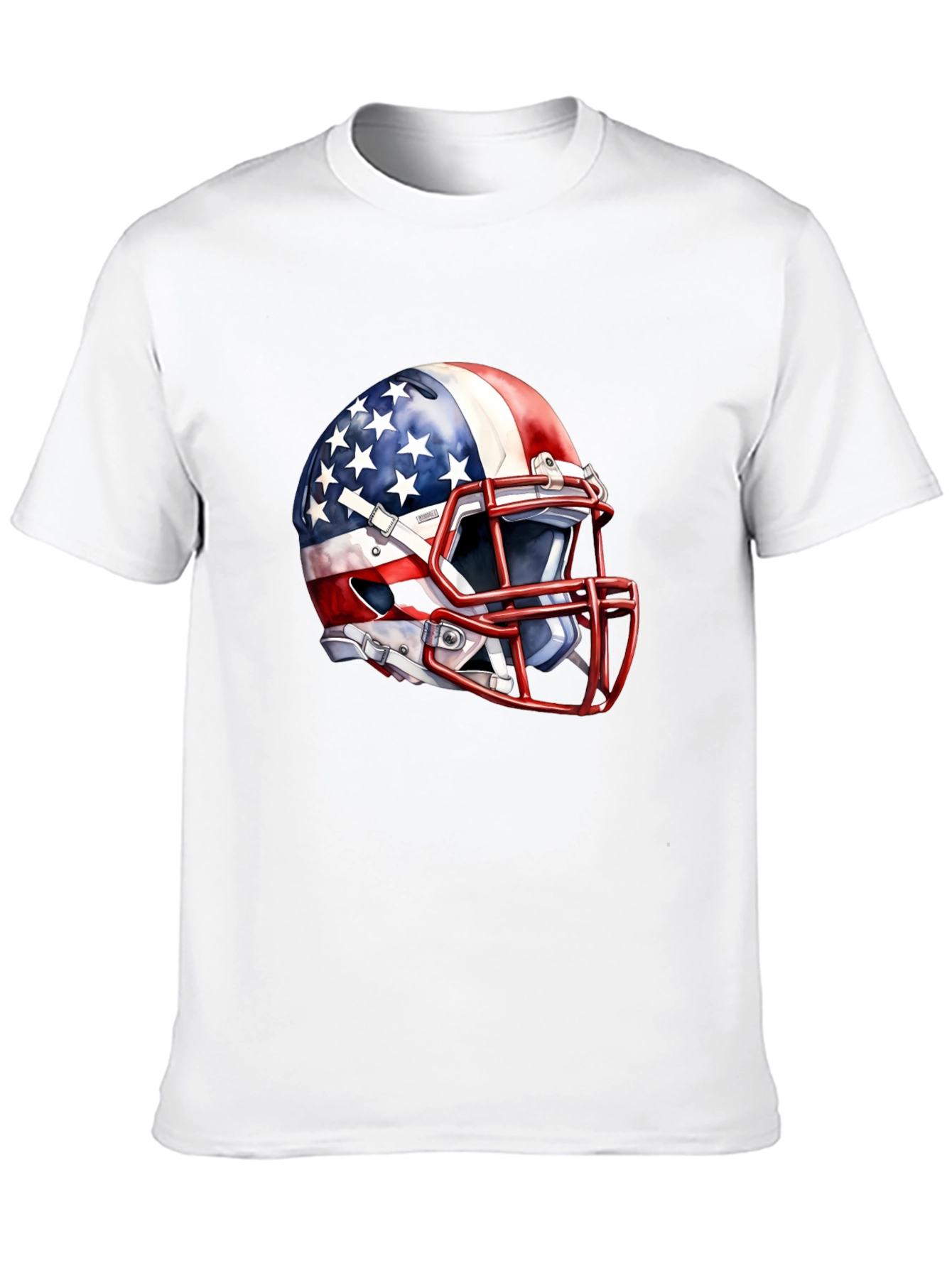 USA Flag Football Helmet Graphic Tee