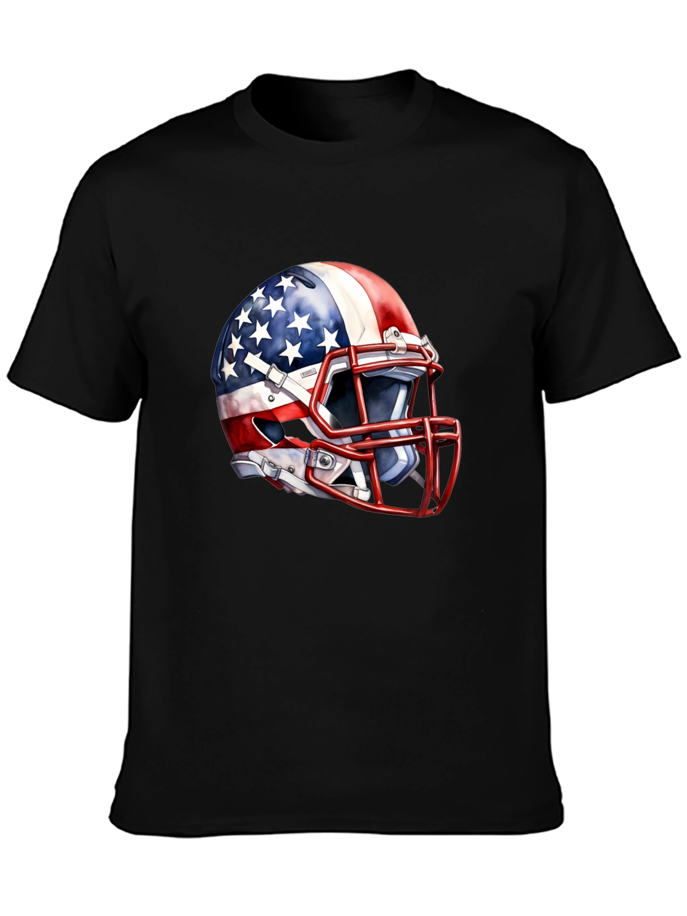 USA Flag Football Helmet Graphic Tee