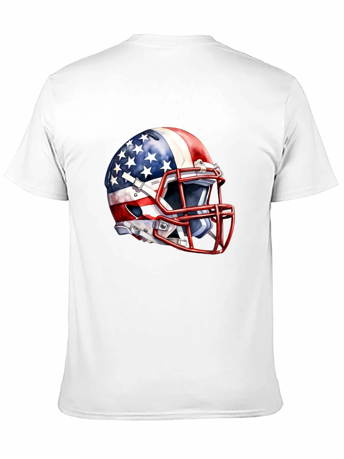 USA Flag Football Helmet Graphic Tee