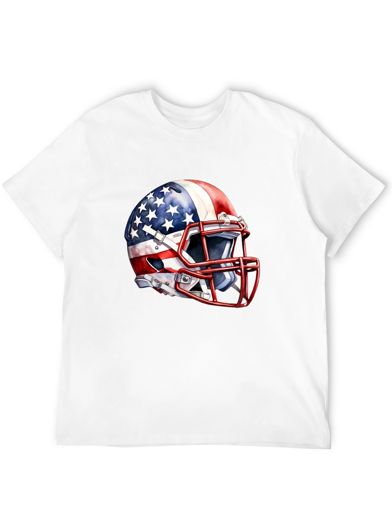 USA Flag Football Helmet Graphic Tee