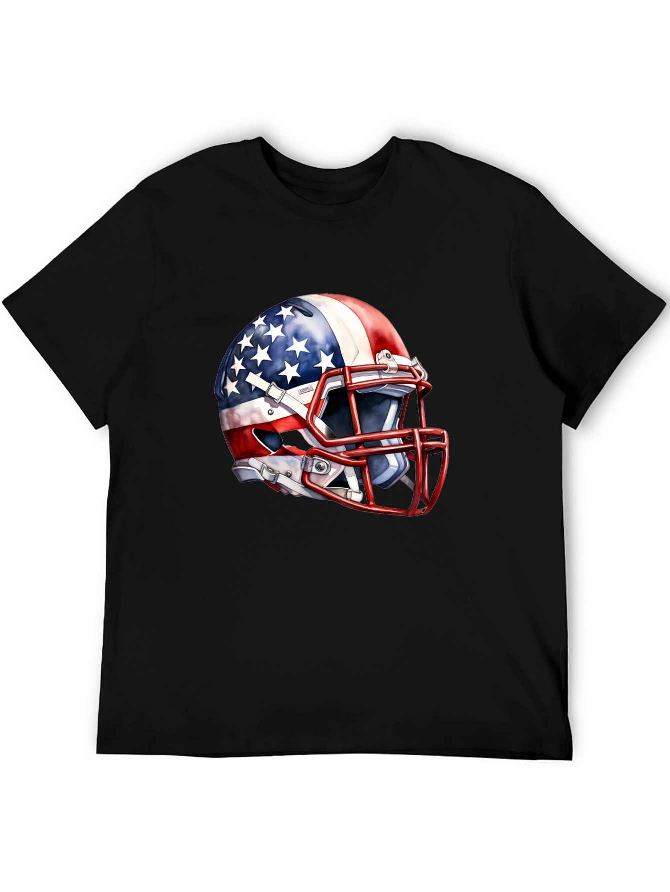 USA Flag Football Helmet Graphic Tee