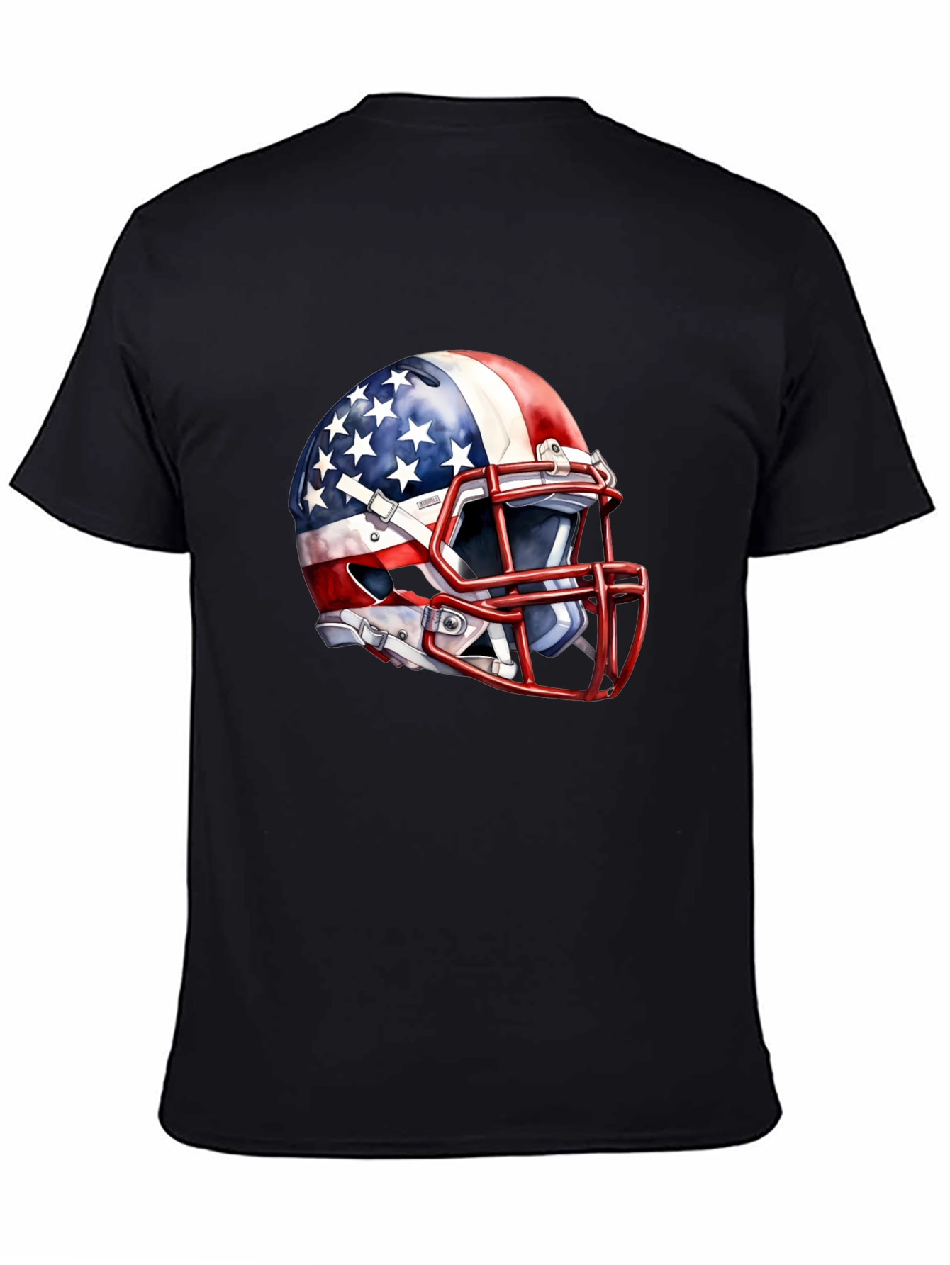 USA Flag Football Helmet Graphic Tee