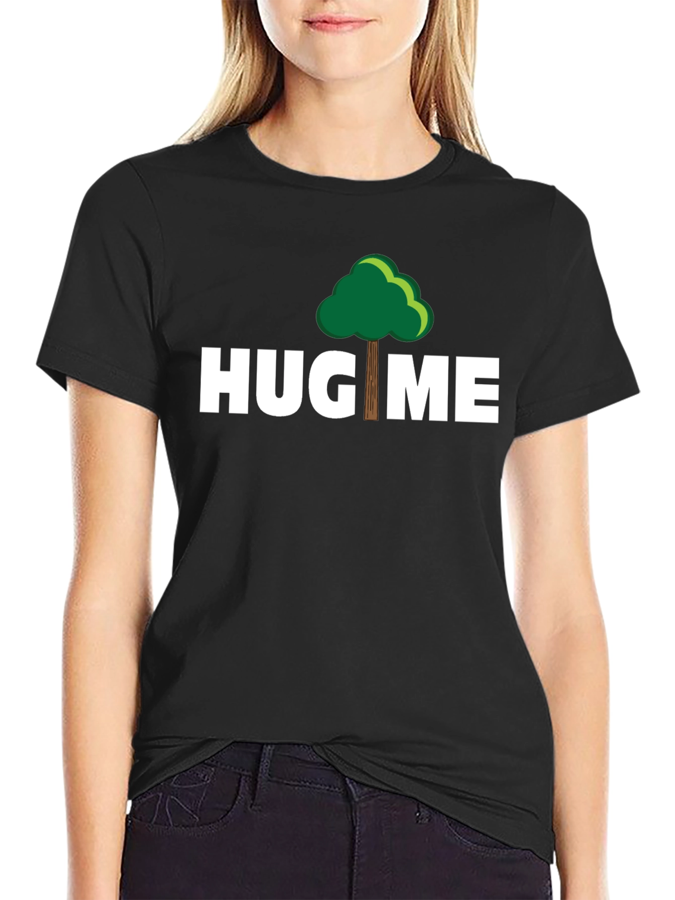 Hug Me Tree Graphic T-Shirt - Eco-Friendly Apparel