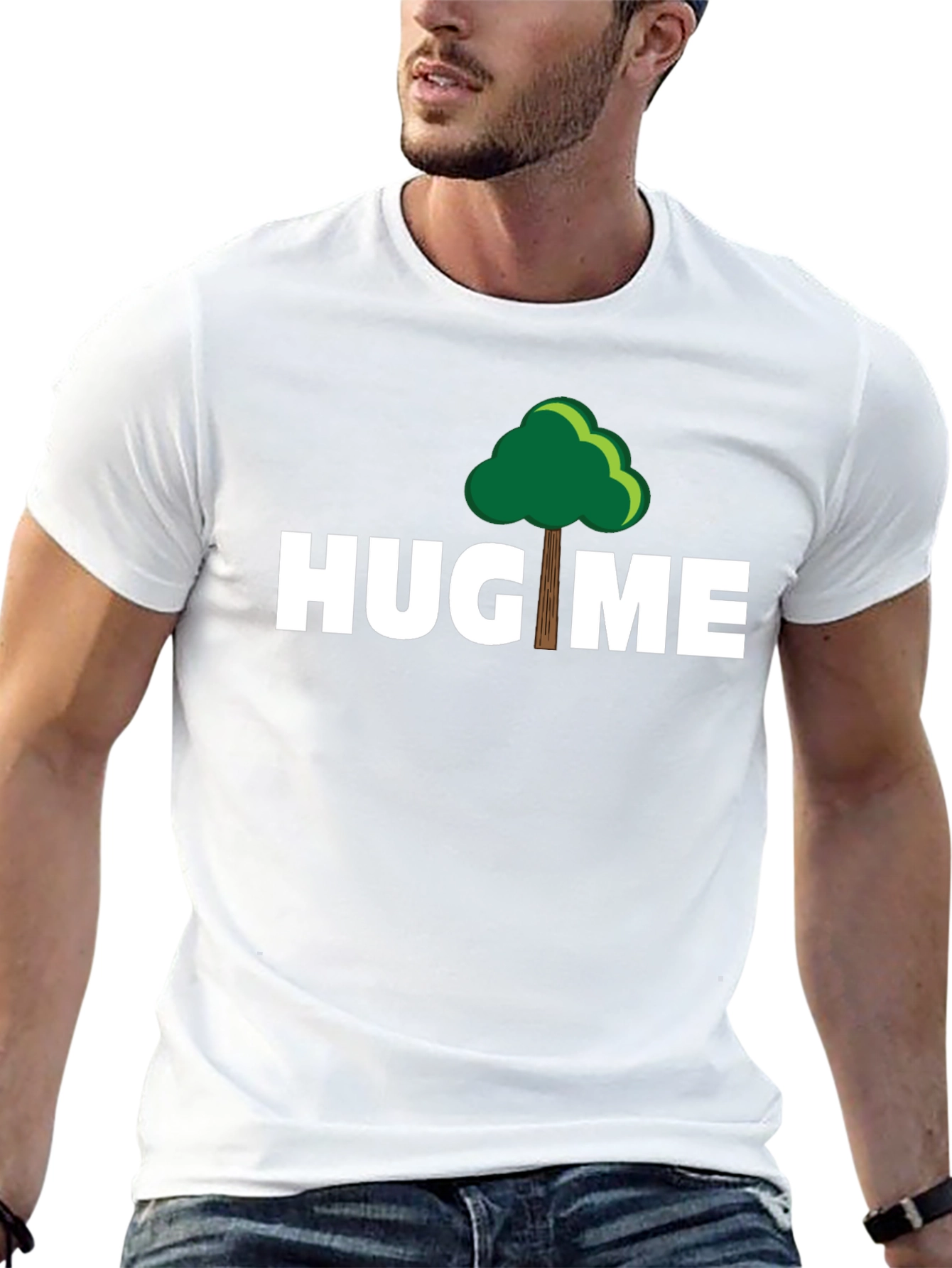 Hug Me Tree Graphic T-Shirt - Eco-Friendly Apparel