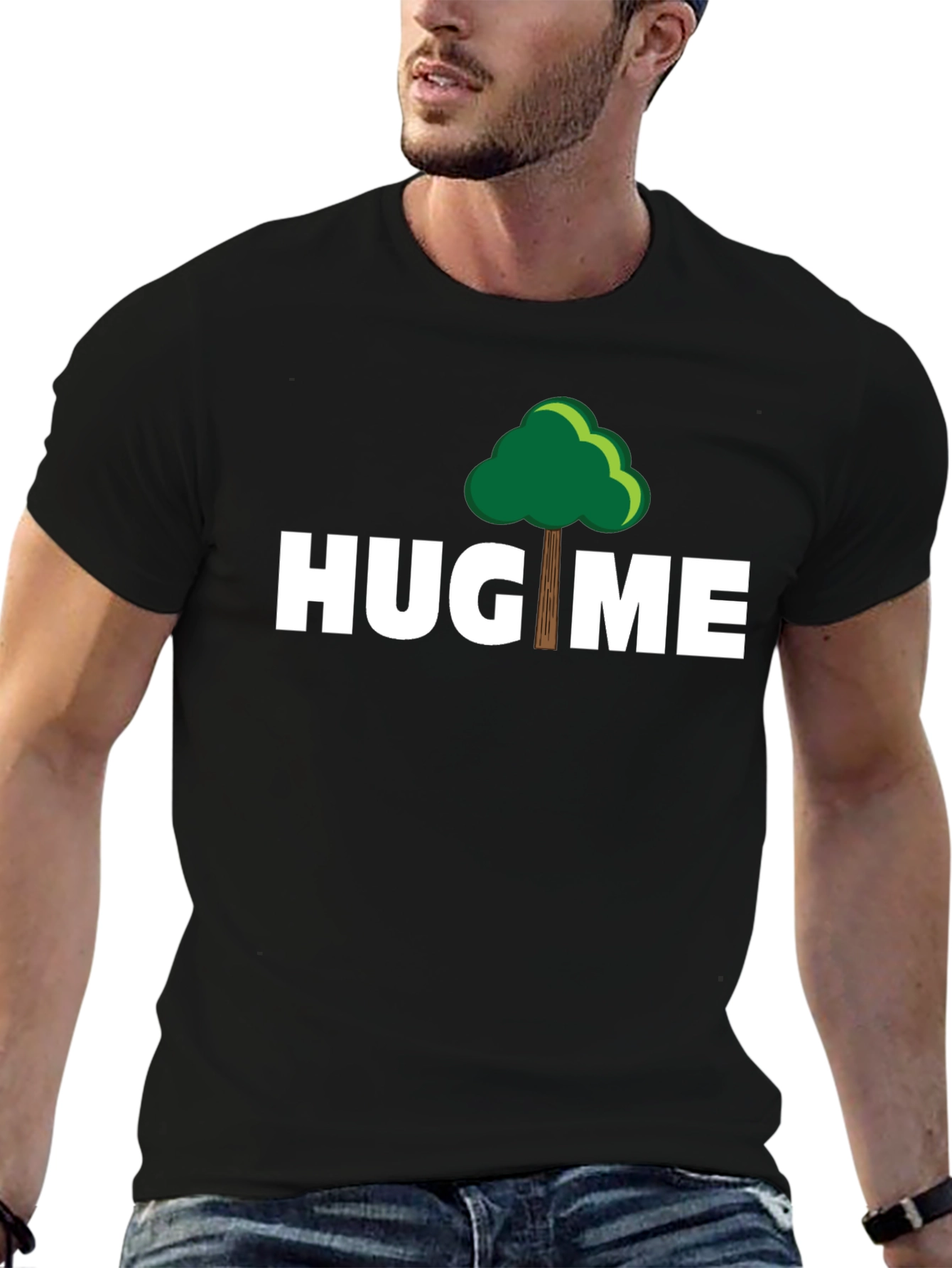 Hug Me Tree Graphic T-Shirt - Eco-Friendly Apparel